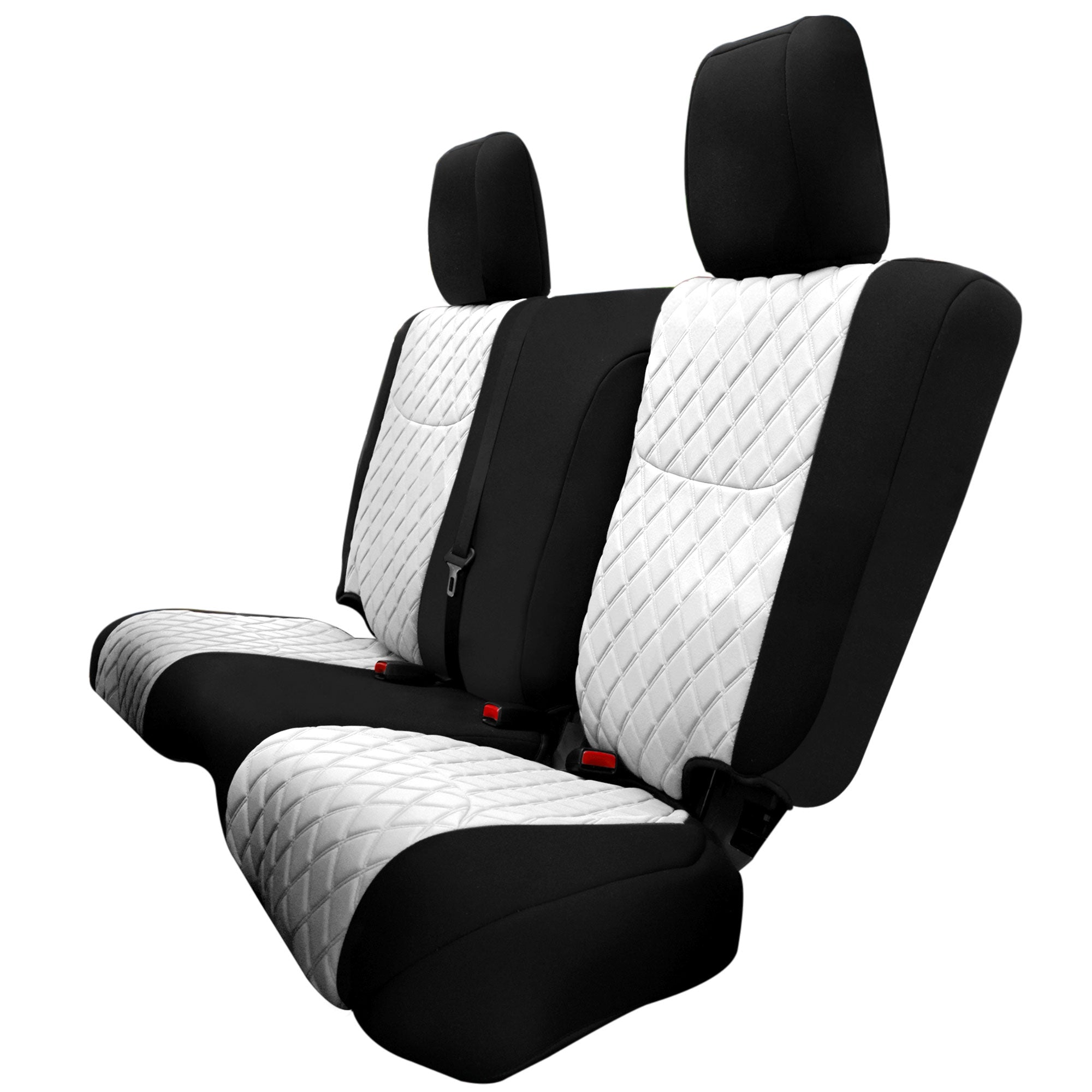 Jeep Wrangler JK 4-Door 2007-2017 -  Rear Set Seat Covers - White Ultraflex Neoprene