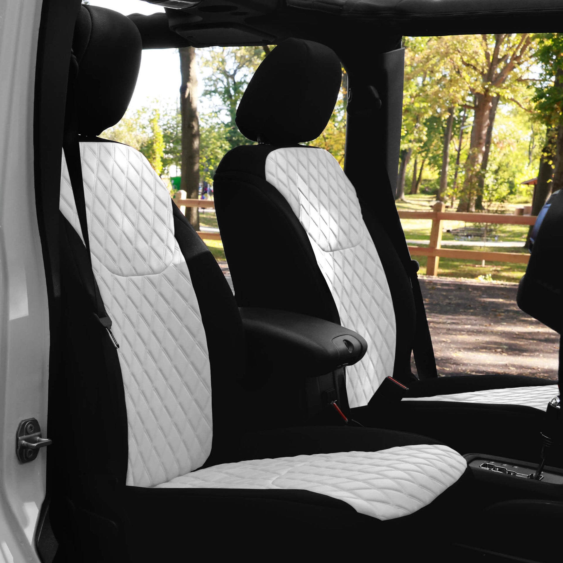 FH Group 2007-2017 Jeep Wrangler JKU Custom Seat Covers (Choose Fit 4DR or 2DR) - Picture 170 of 178