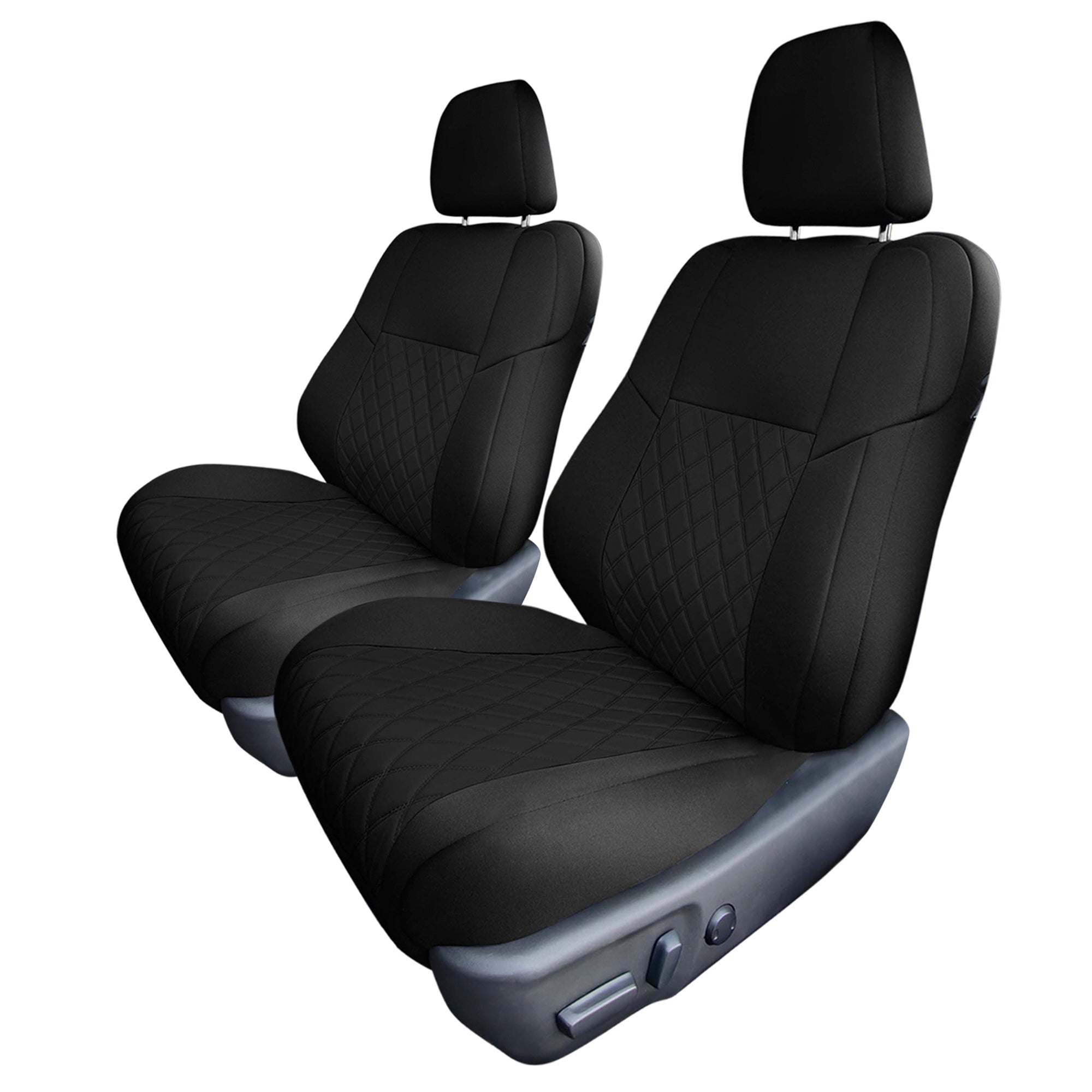 Toyota Camry LE | SE | XSE | XLE  2012-2017 - Front Set Seat Covers - Black Ultraflex Neoprene
