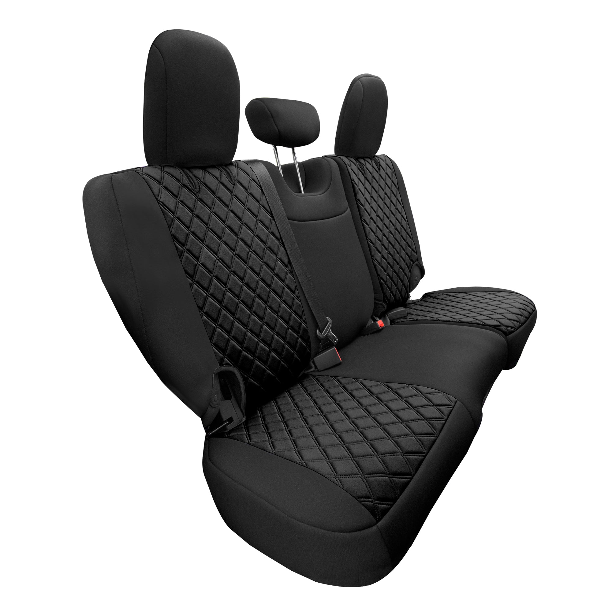 Jeep Wrangler JL 4-Door 2018-2024 -  Rear Set Seat Covers - Black Ultraflex Neoprene
