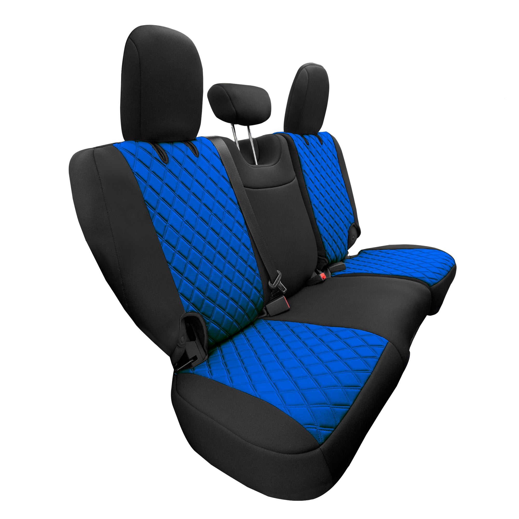 Jeep Wrangler JL 4DR 2018-2021 -  Rear Set Seat Covers - Blue Neoprene