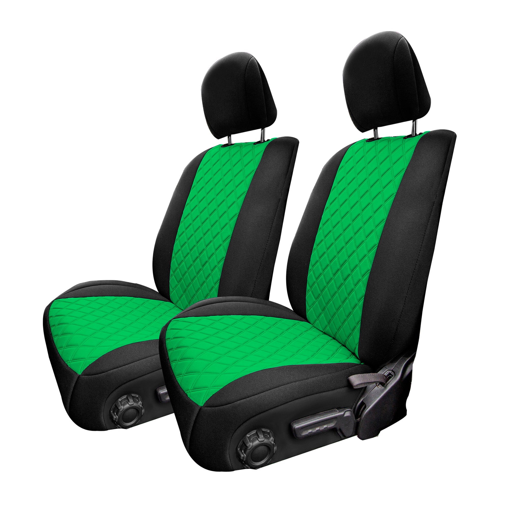 Jeep Wrangler JL 2018-2024 -  Front Set Seat Covers - Green Ultraflex Neoprene