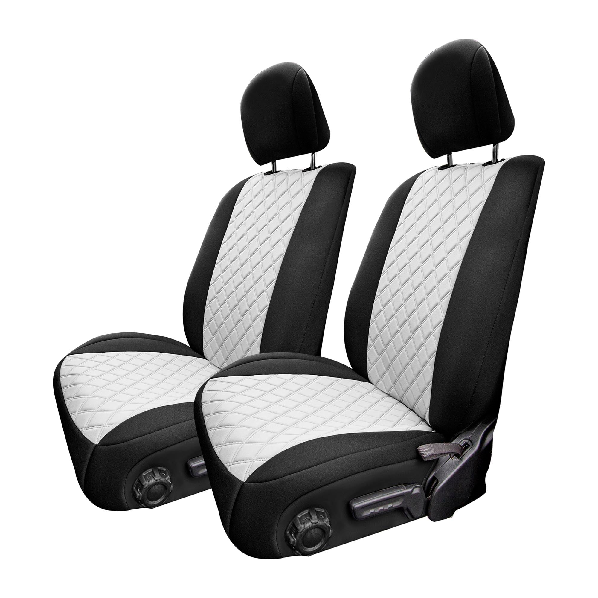 Jeep Wrangler JL 2018-2024 -  Front Set Seat Covers - White Ultraflex Neoprene
