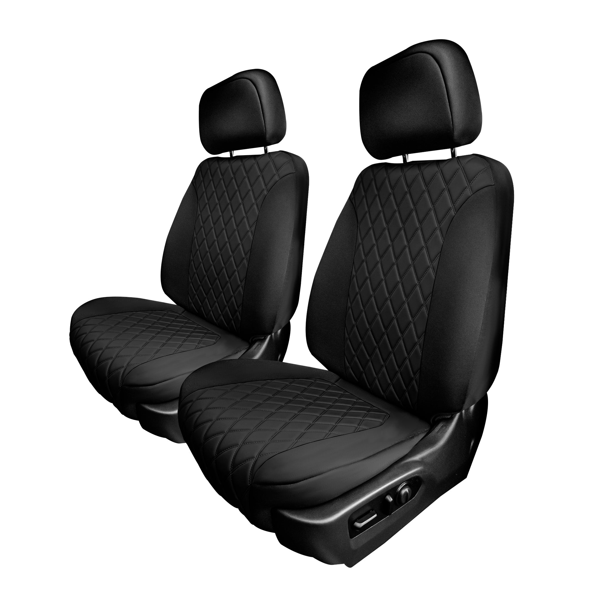 Chevrolet Silverado 1500 2500HD 3500HD WT | LT  2019 - 2023 -  Front Set Seat Covers - Black Ultraflex Neoprene