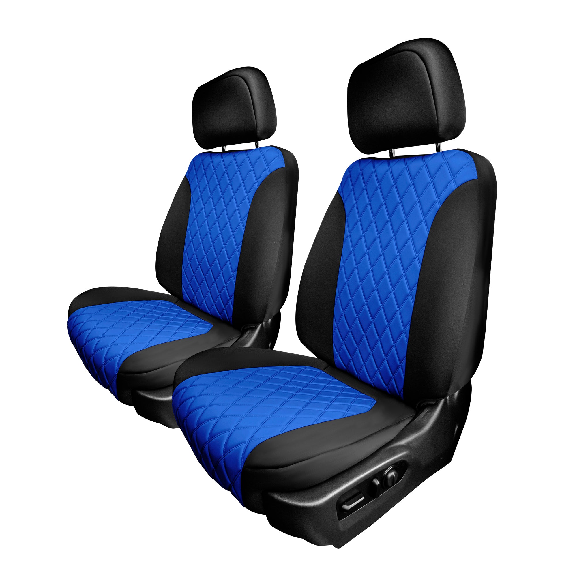 GMC Sierra 1500 2500HD 3500HD SLE Base  2019-2023 -  Front Set Seat Covers - Blue Ultraflex Neoprene