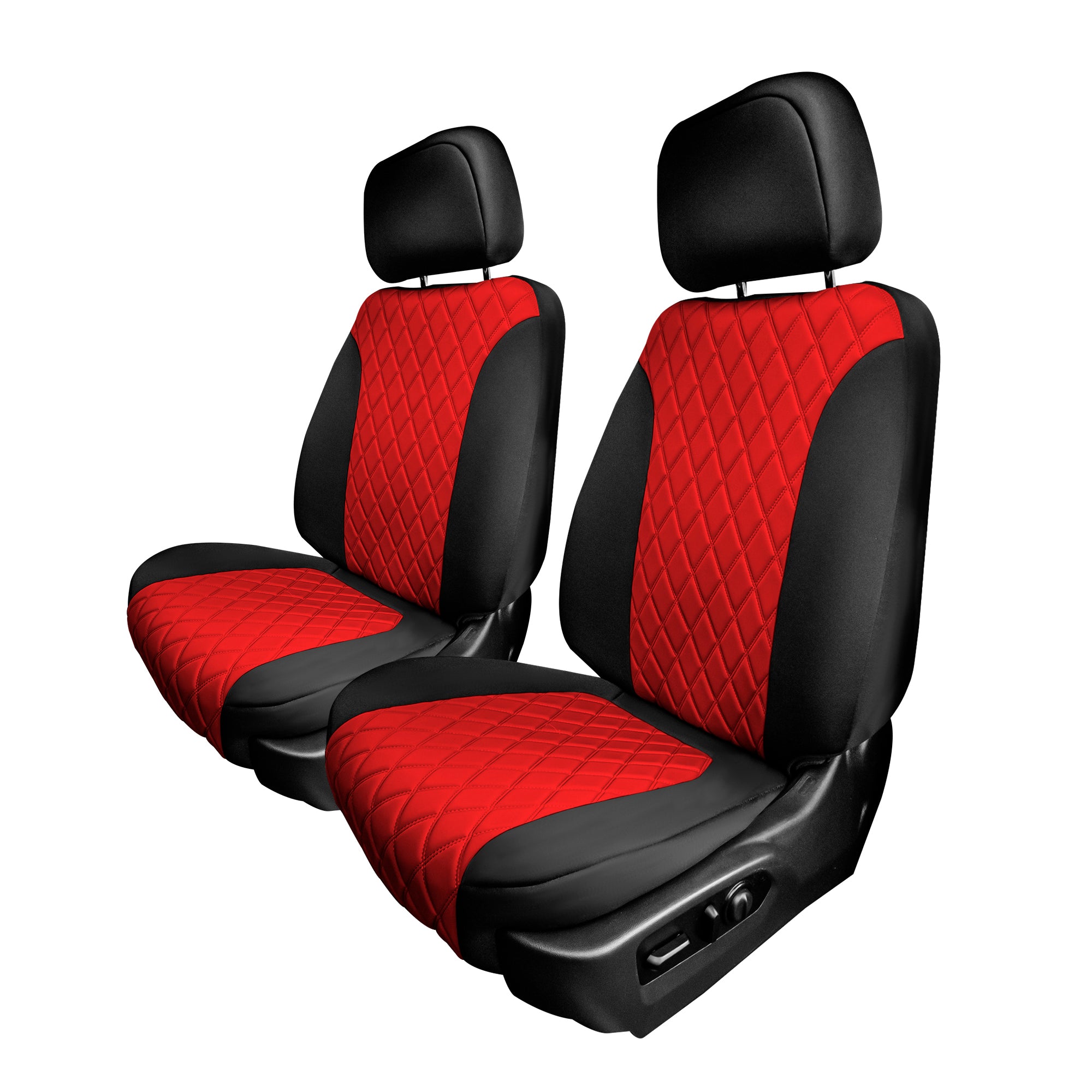 Chevrolet Silverado 1500 2500HD 3500HD WT | LT  2019 - 2023 -  Front Set Seat Covers - Red Ultraflex Neoprene