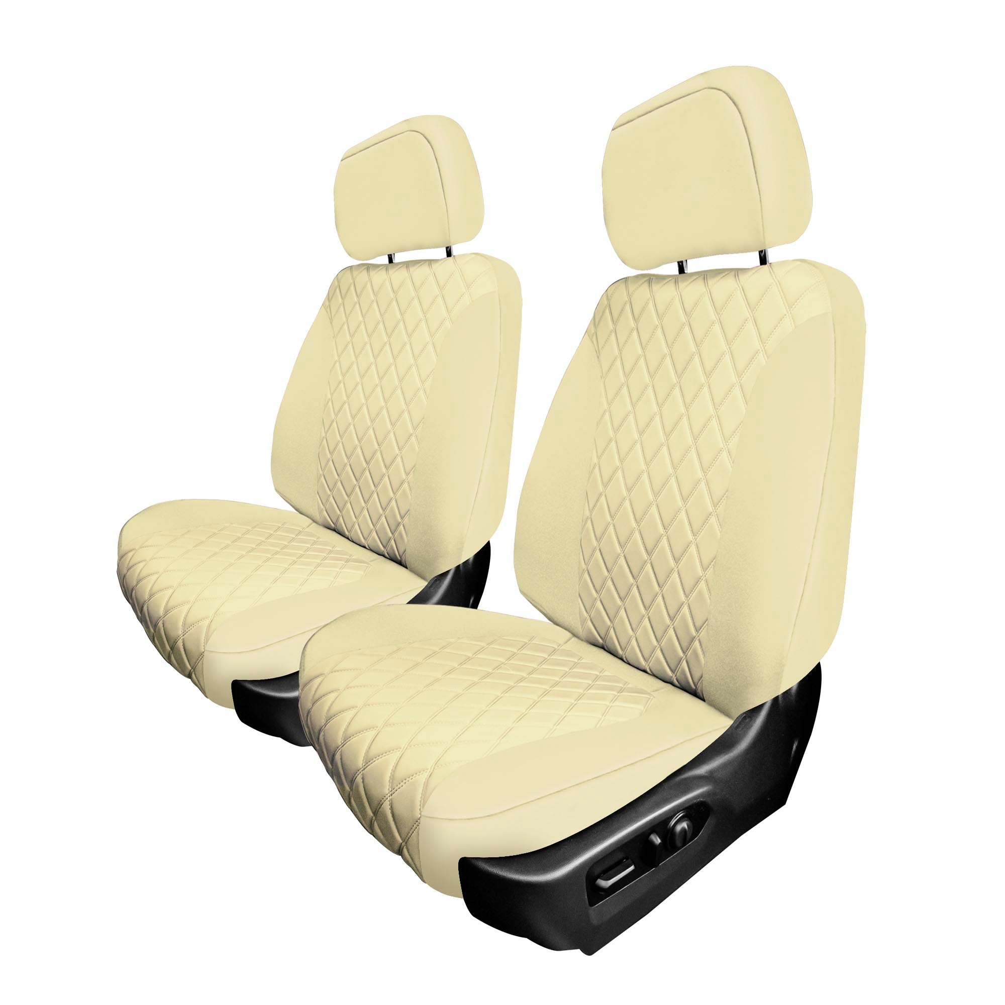 GMC Sierra 2019-2023 - Front Set Seat Covers - Solid Beige Ultraflex Neoprene