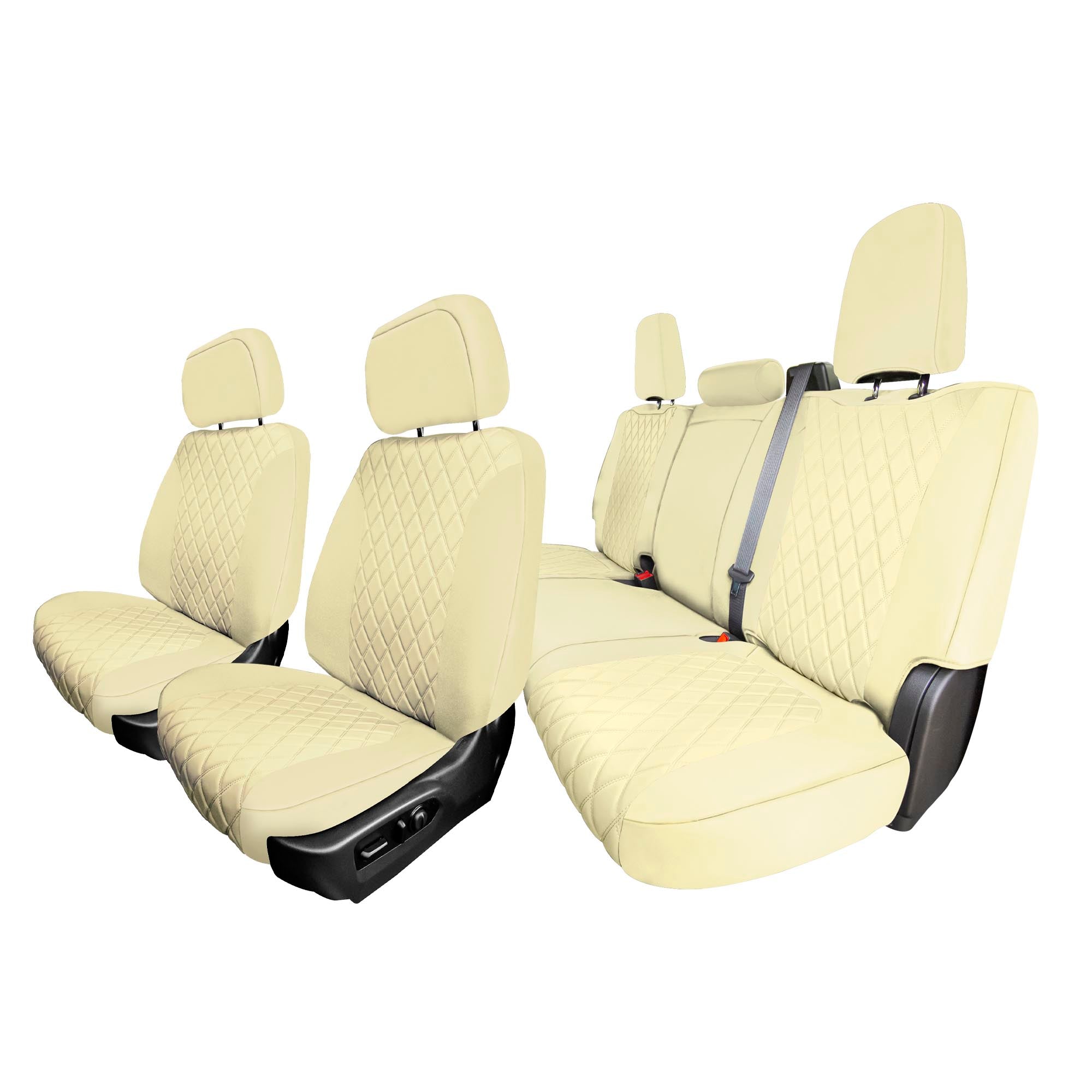 Chevrolet Silverado 1500 2500HD 3500HD RST | LTZ | HIGH COUNTRY  2019-2023 -  Full Set Seat Covers - Solid Beige Ultraflex Neoprene