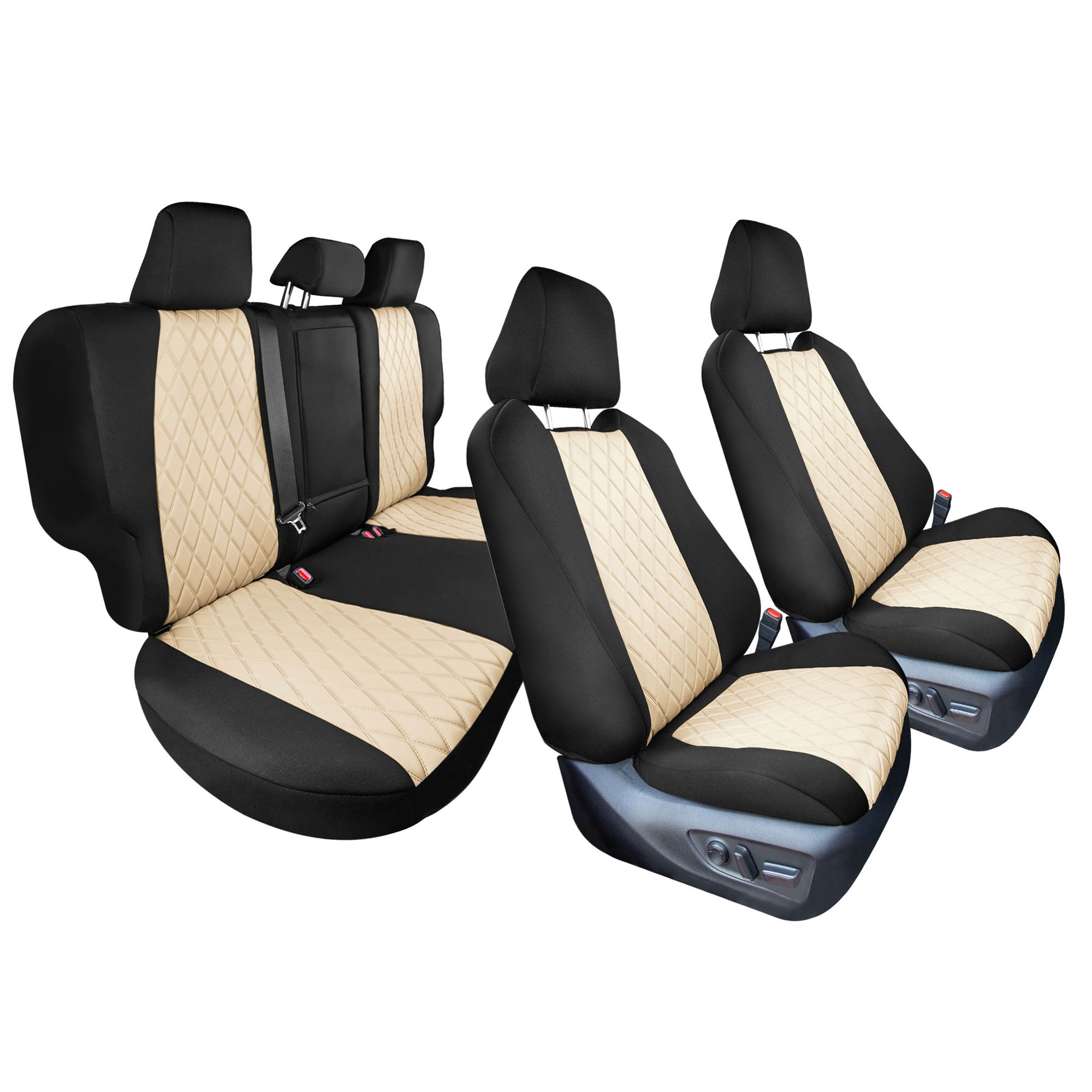 Toyota Rav4 Hybrid | Hybrid Prime 2021-2025  - Full Set Seat Covers - Beige Ultraflex Neoprene