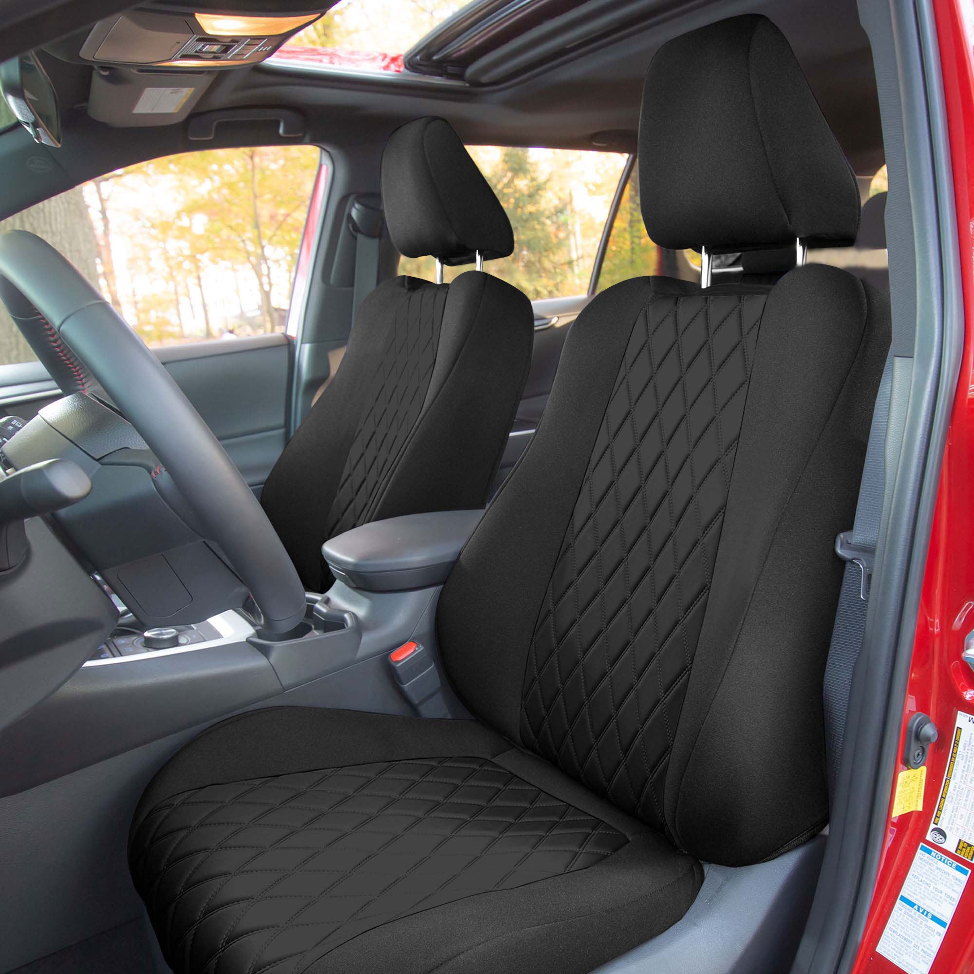 Toyota Rav4 LE | XLE | Limited 2019-2025  - Full Set Seat Covers - Black Ultraflex Neoprene