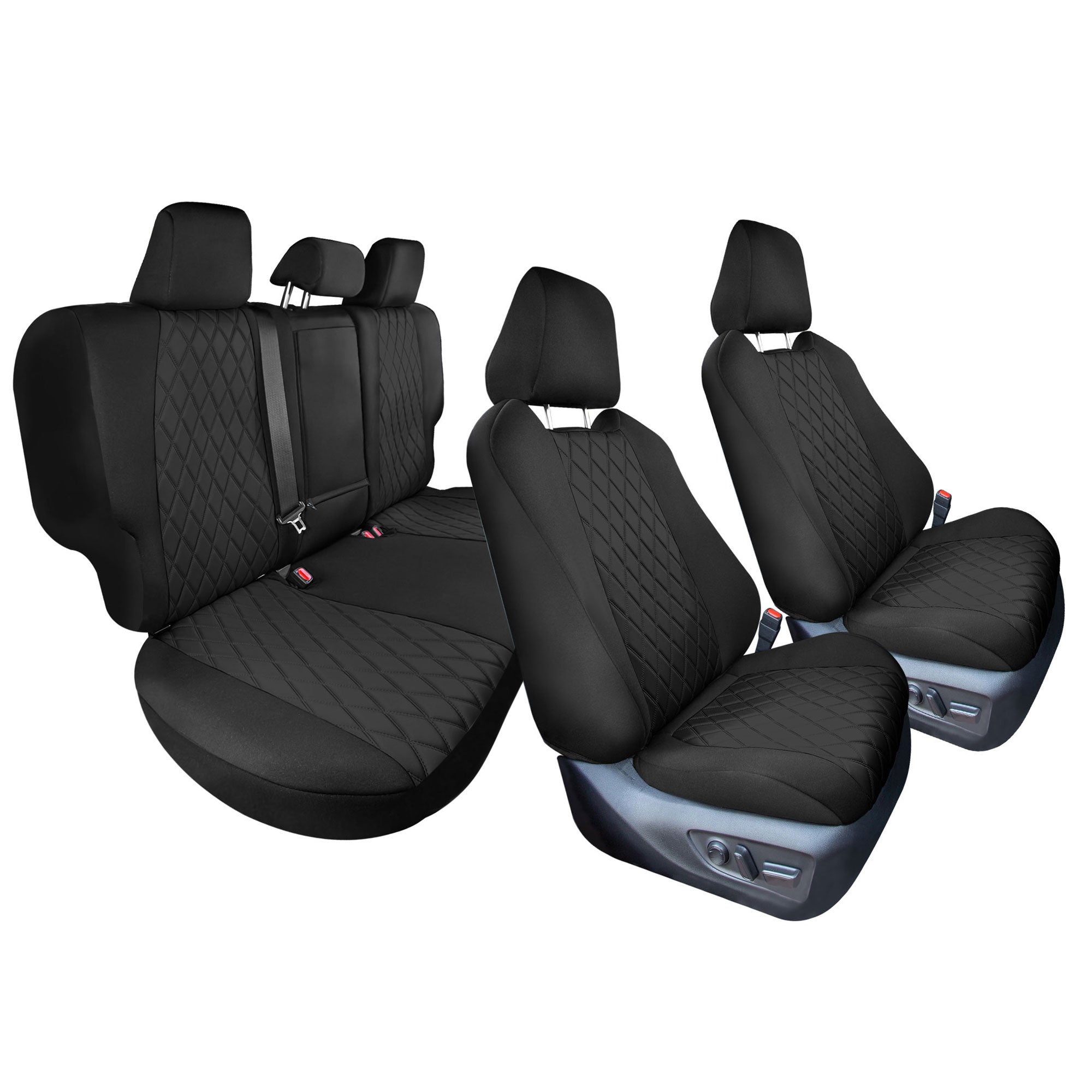 Toyota Rav4 Hybrid | Hybrid Prime 2021-2025  - Full Set Seat Covers - Black Ultraflex Neoprene