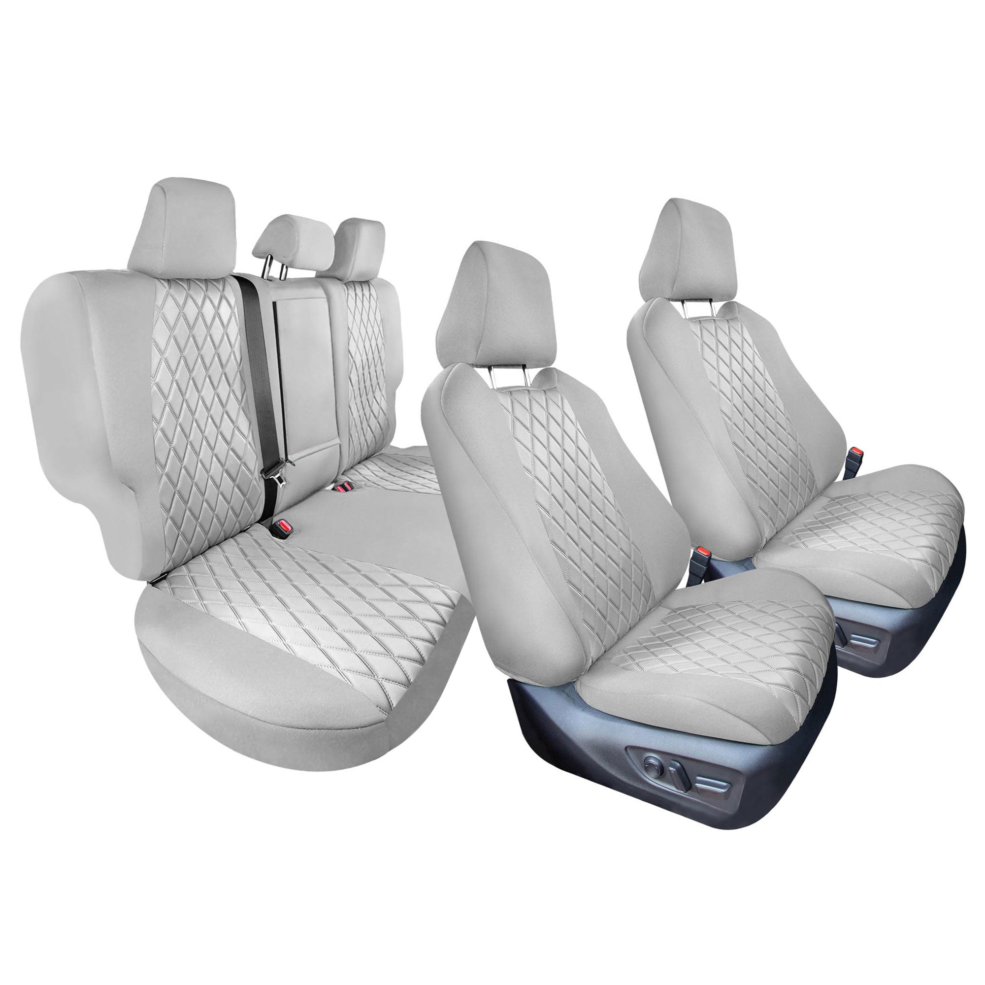 Toyota Rav4 LE | XLE | Limited 2019-2024  - Full Set Seat Covers - Solid Gray Ultraflex Neoprene