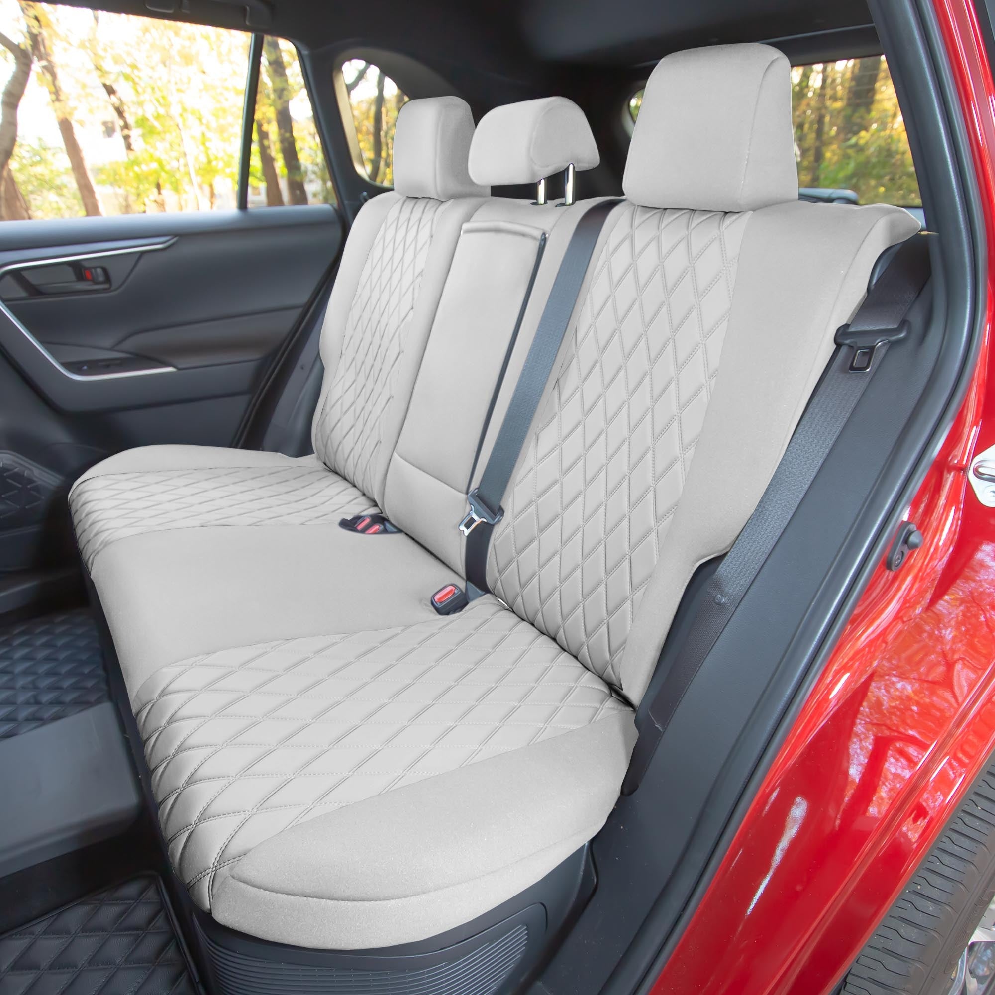 Toyota Rav4 LE | XLE | Limited 2019-2022  - Rear Set Seat Covers - Solid Gray Neoprene
