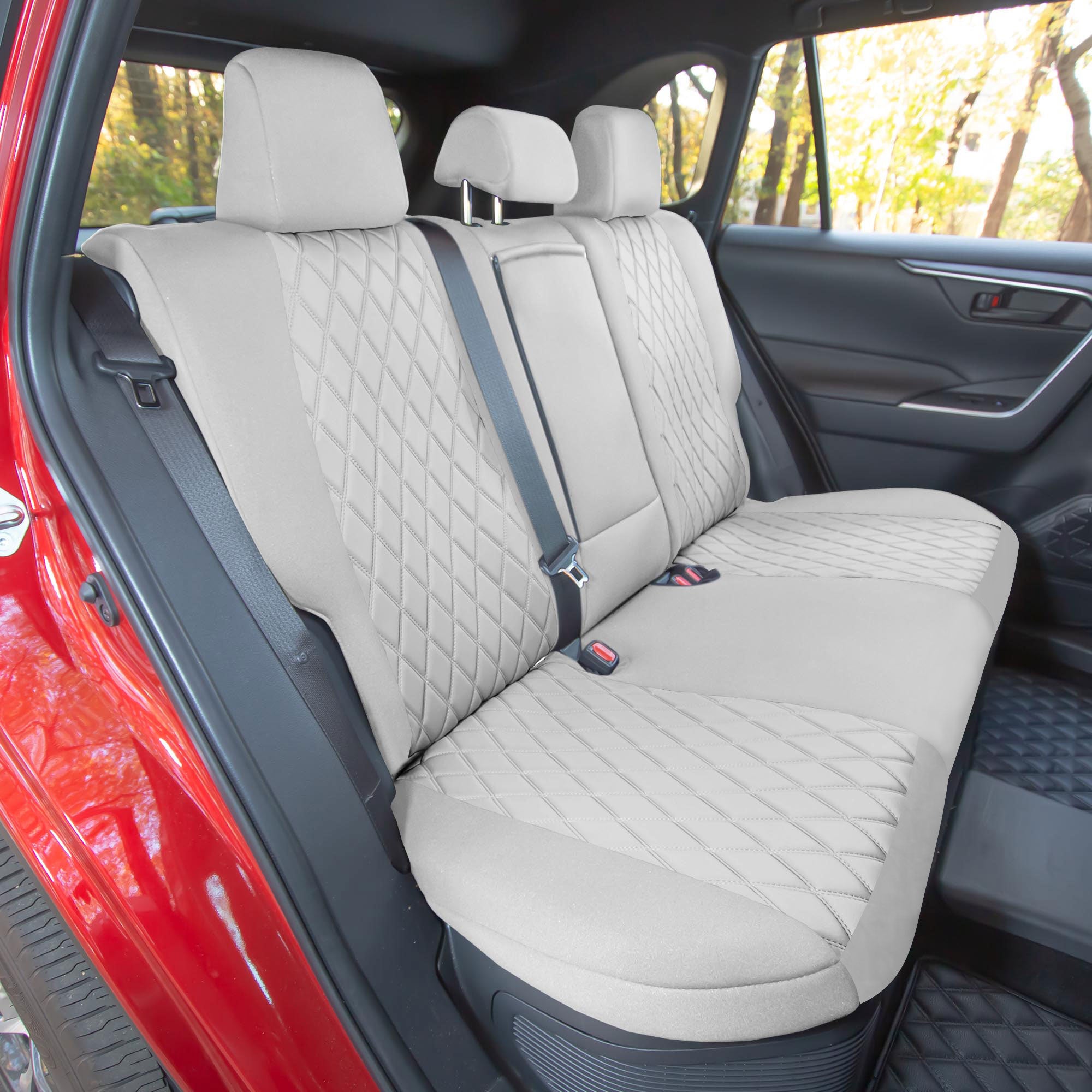 Toyota Rav4 LE | XLE | Limited 2019-2024  - Rear Set Seat Covers - Solid Gray Ultraflex Neoprene