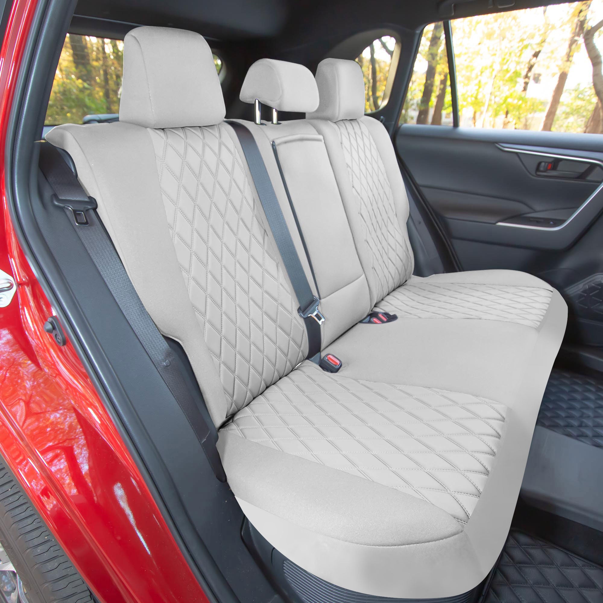 Toyota Rav4 LE | XLE | Limited 2019-2025  - Rear Set Seat Covers - Solid Gray Ultraflex Neoprene