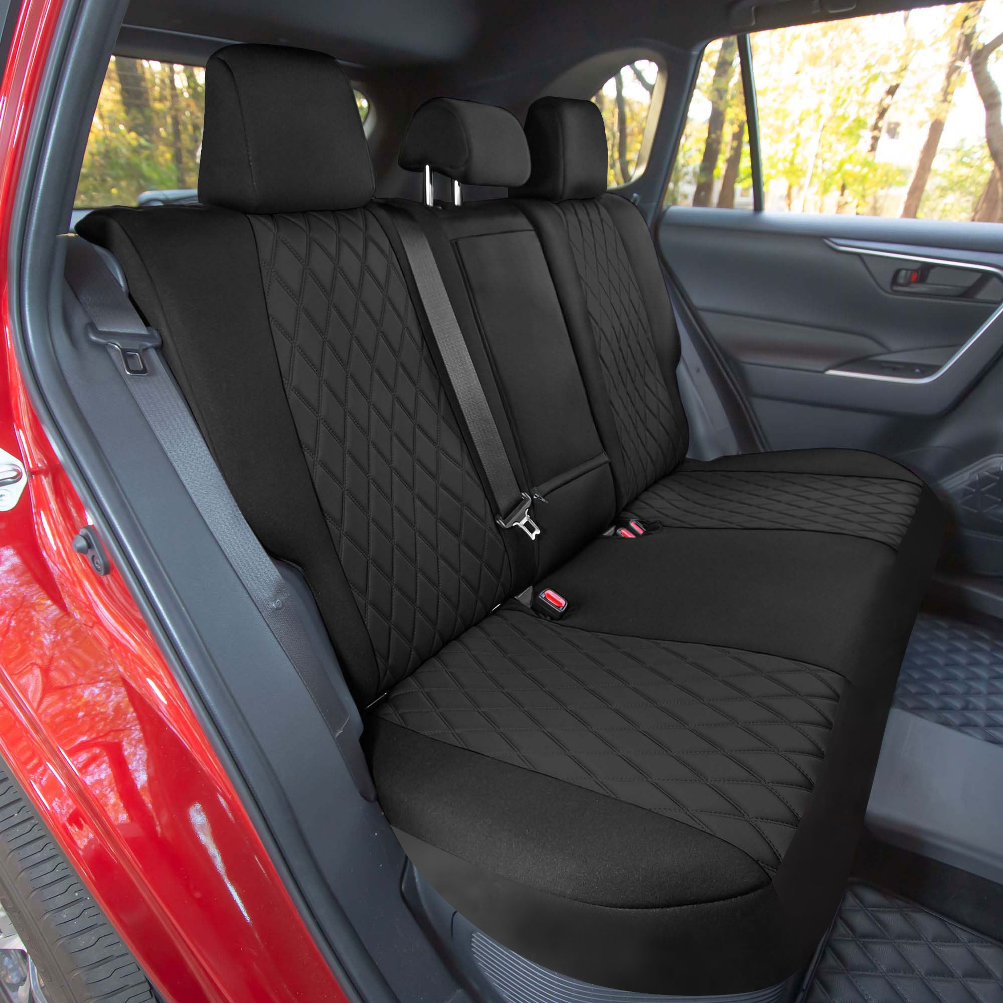 Toyota Rav4 LE | XLE | Limited 2019-2025  - Rear Set Seat Covers - Black Ultraflex Neoprene