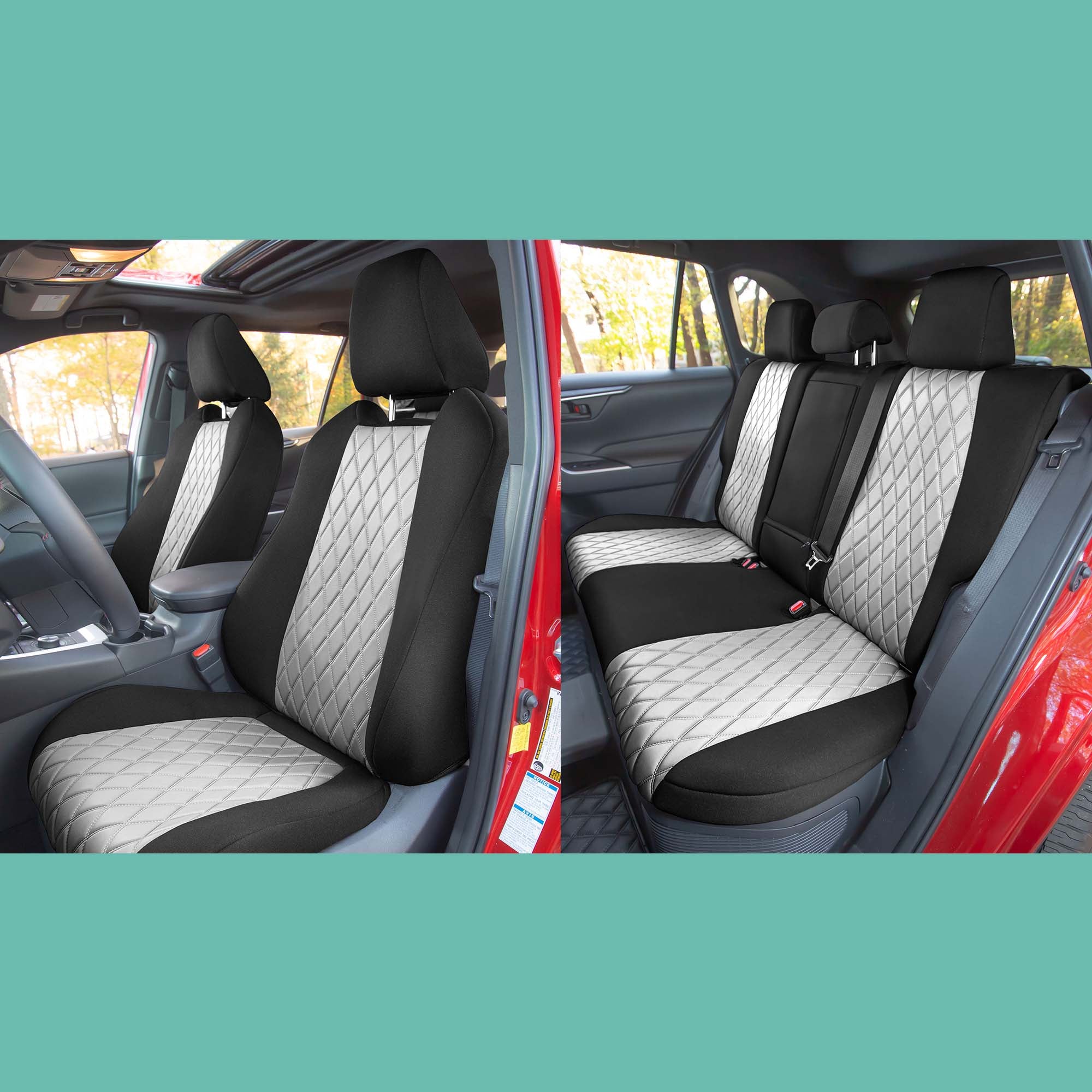 Toyota Rav4 LE | XLE | Limited 2019-2024  - Full Set Seat Covers - Gray Ultraflex Neoprene
