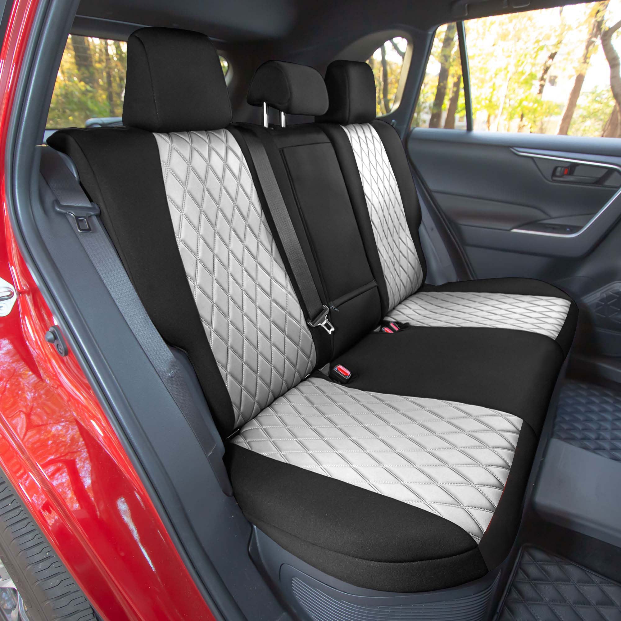 Custom Fit Seat Covers for Toyota Rav4 LE XLE Limited 2019 2024 Rear Set Seat Covers Gray Ultraflex Neoprene