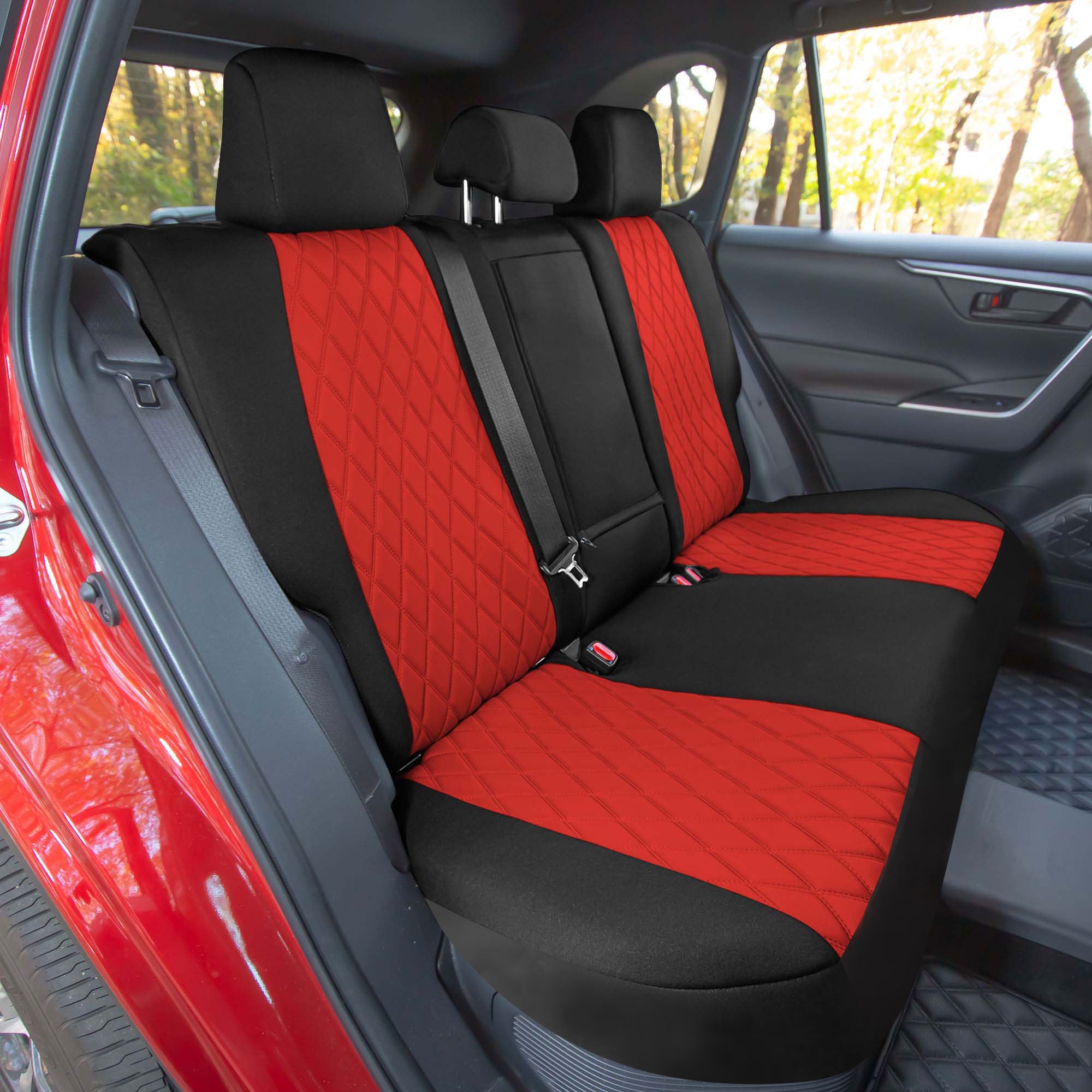 Toyota Rav4 LE | XLE | Limited 2019-2025  - Full Set Seat Covers - Red Ultraflex Neoprene