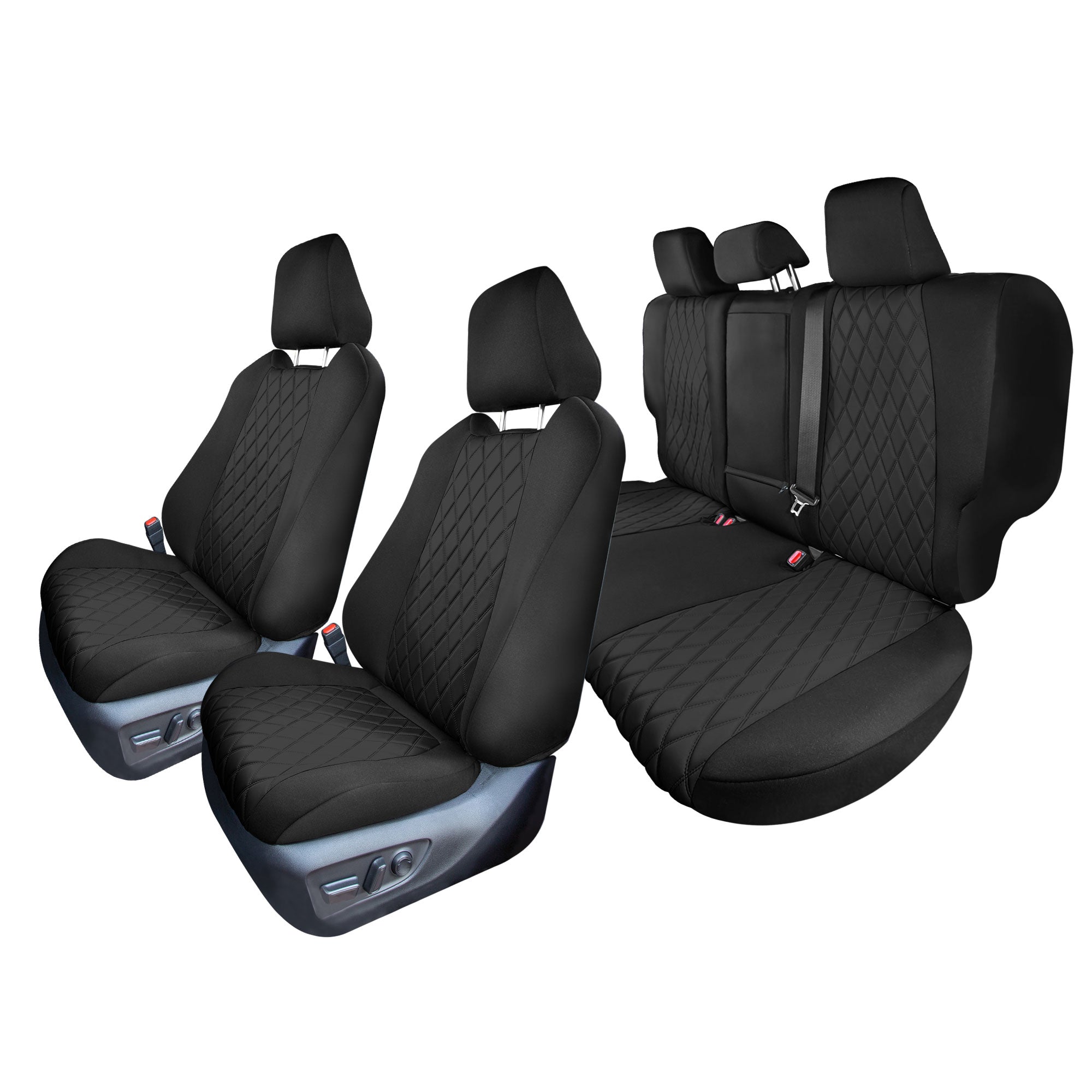 Toyota Rav4 Hybrid | Hybrid Prime 2021-2024  - Full Set Seat Covers - Black Ultraflex Neoprene