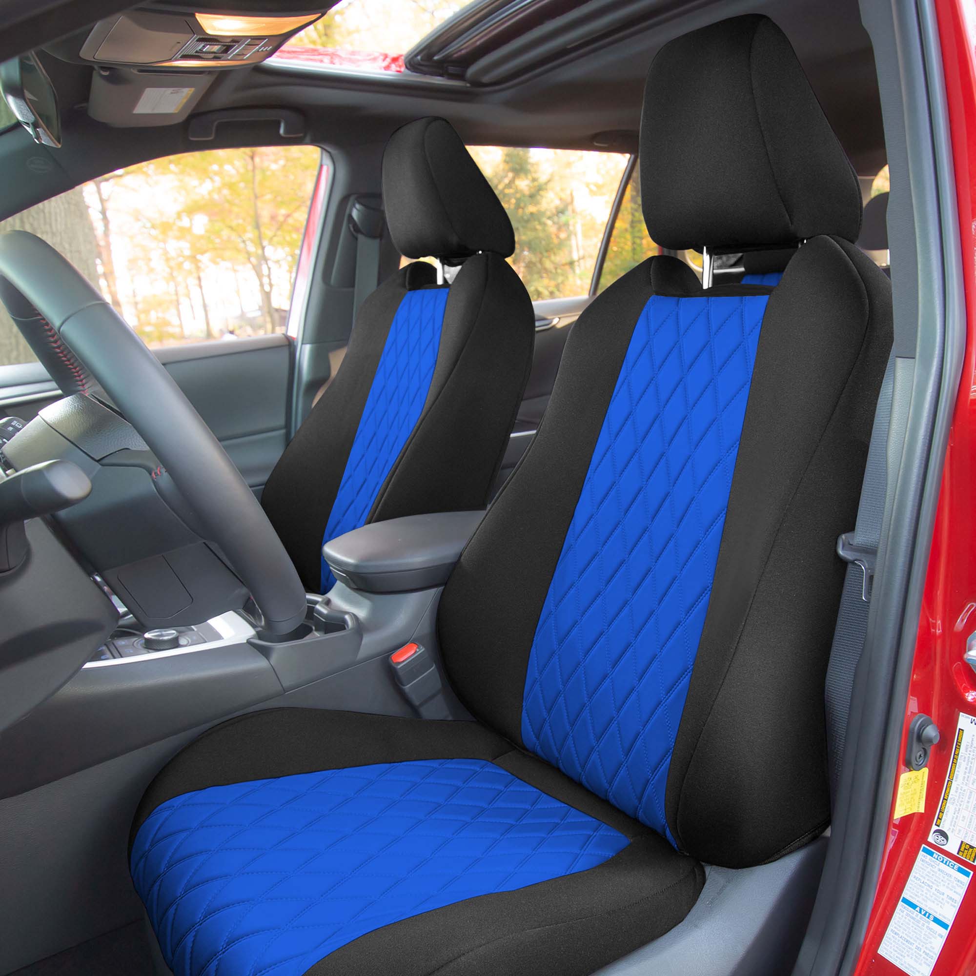 Toyota Rav4 Hybrid | Hybrid Prime 2021-2024  - Front Set Seat Covers - Blue Ultraflex Neoprene