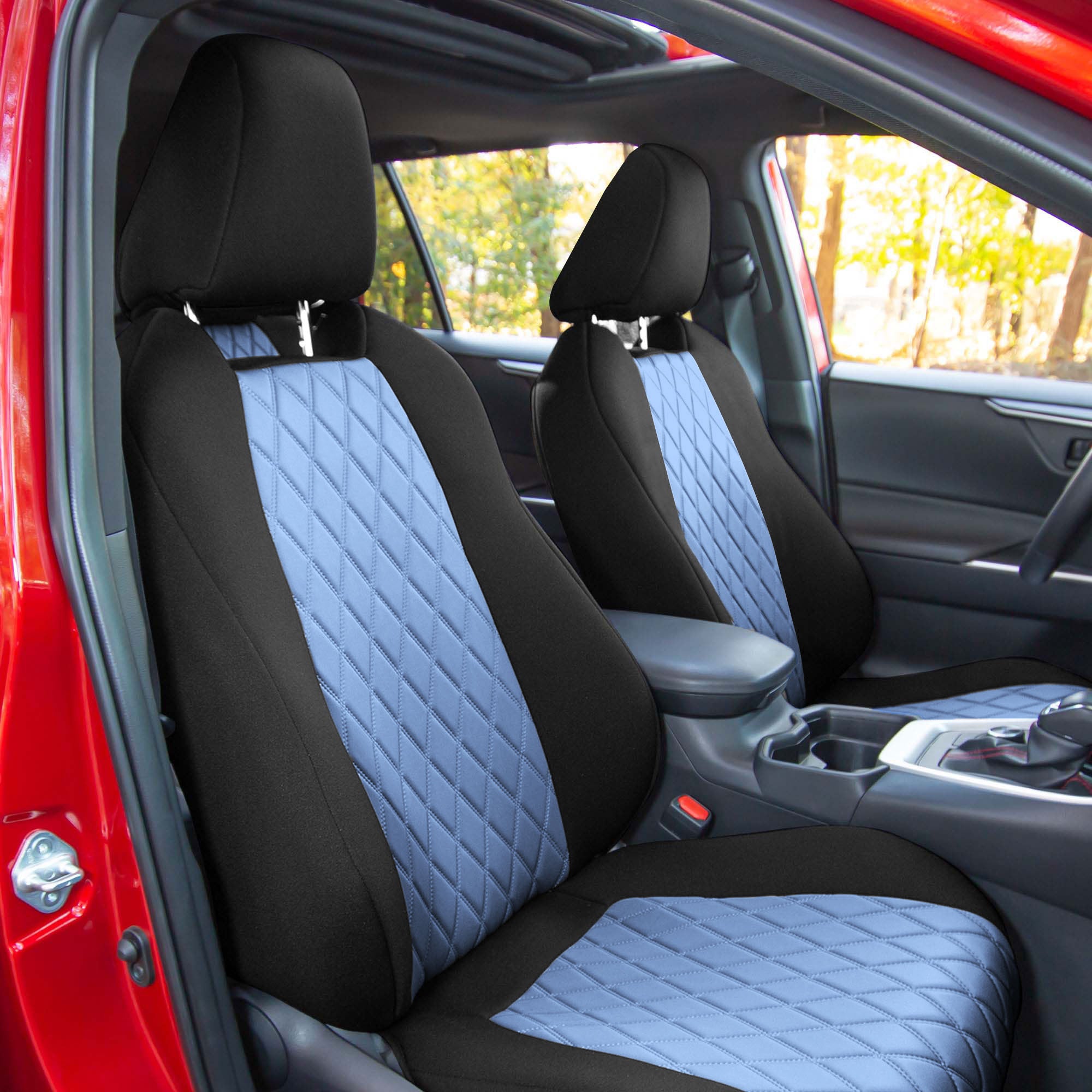 Toyota Rav4 Hybrid | Hybrid Prime 2021-2025  - Front Set Seat Covers - Light Blue Ultraflex Neoprene