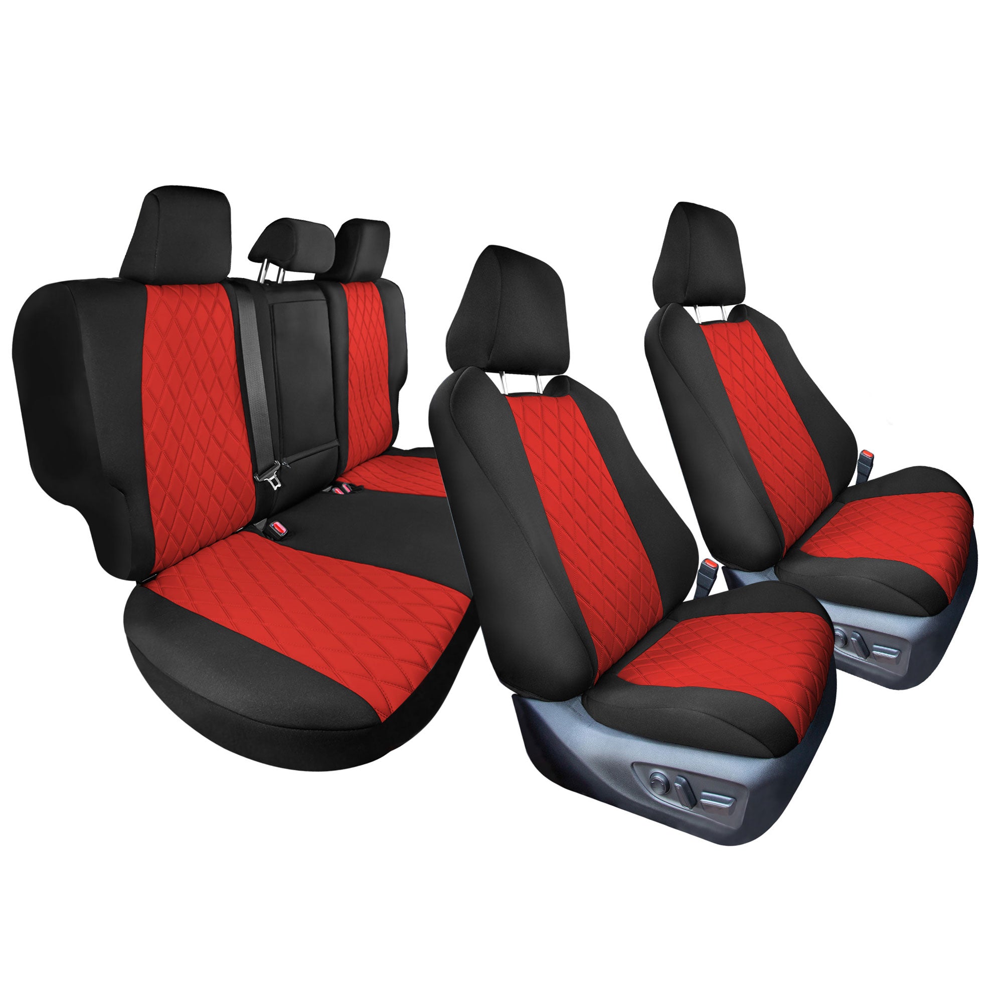 Toyota Rav4 LE | XLE | Limited 2019-2024  - Full Set Seat Covers - Red Ultraflex Neoprene