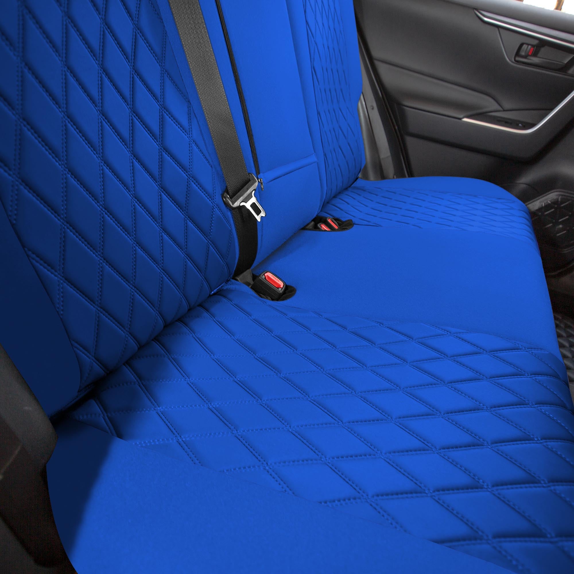 Toyota Rav4 Hybrid | Hybrid Prime 2021-2025  - Rear Set Seat Covers - Solid Blue Ultraflex Neoprene