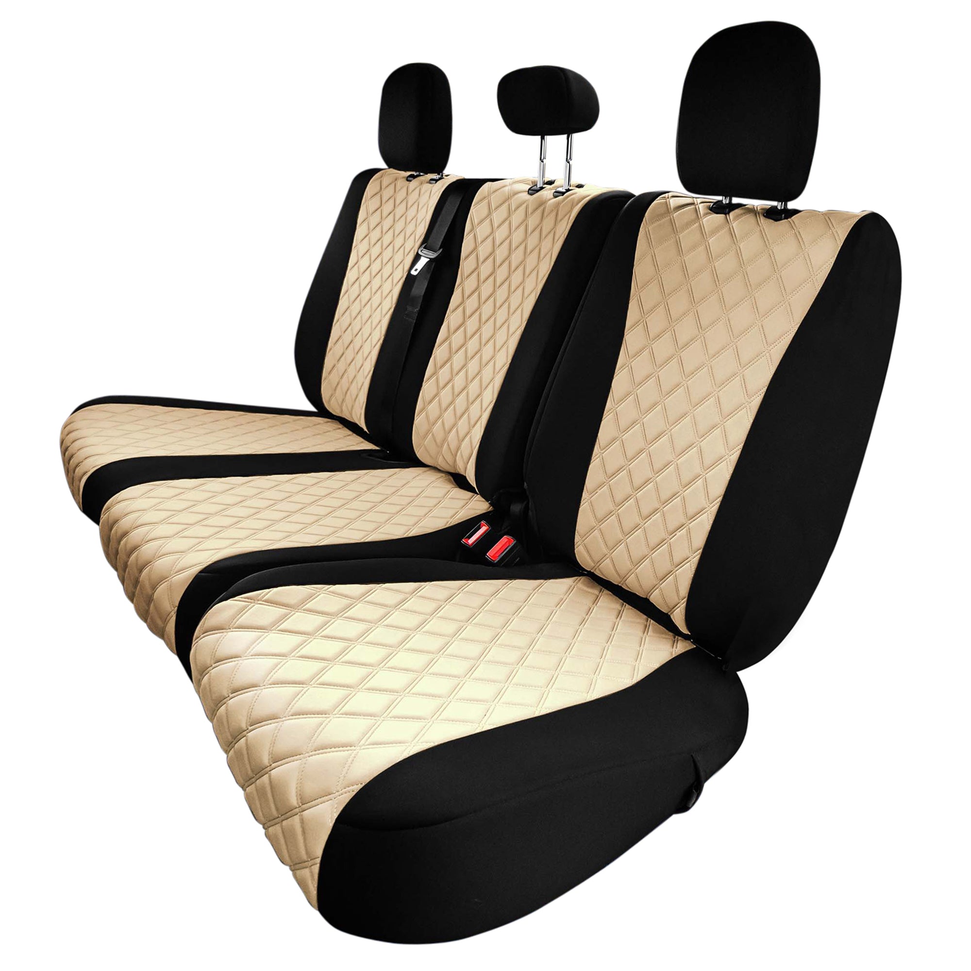 Ford F-150 2015-2024  - Ford F-250 F-350 F-450 2017-2022 - Rear Set Seat Covers - Beige Ultraflex Neoprene