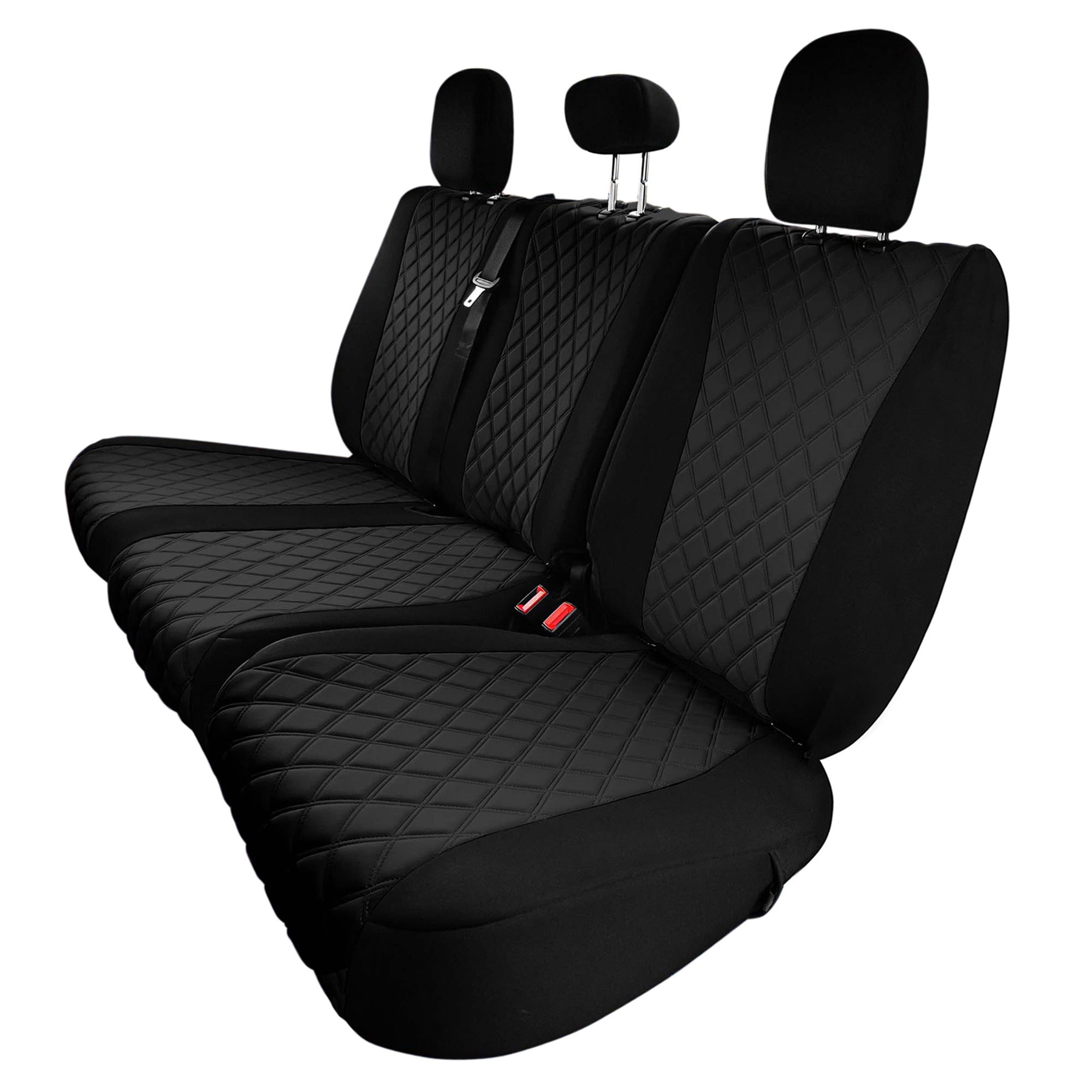 Ford F-150 2015-2022 - Ford F-250 F-350 F-450 2017-2022 - Rear Set Seat Covers - Black Neoprene
