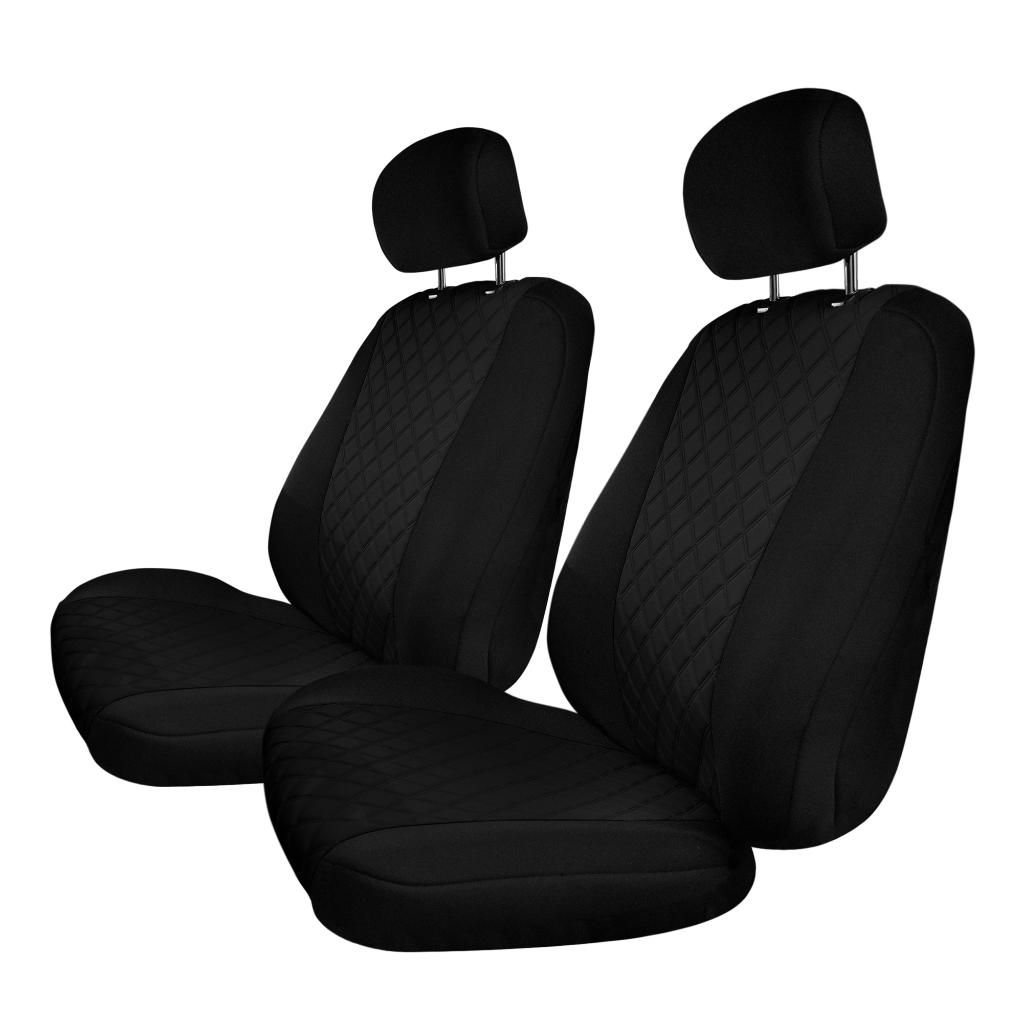 Ford F-150 2015-2024  - Ford F-250 F-350 F-450 2017-2022 - Front Set Seat Covers - Black Ultraflex Neoprene