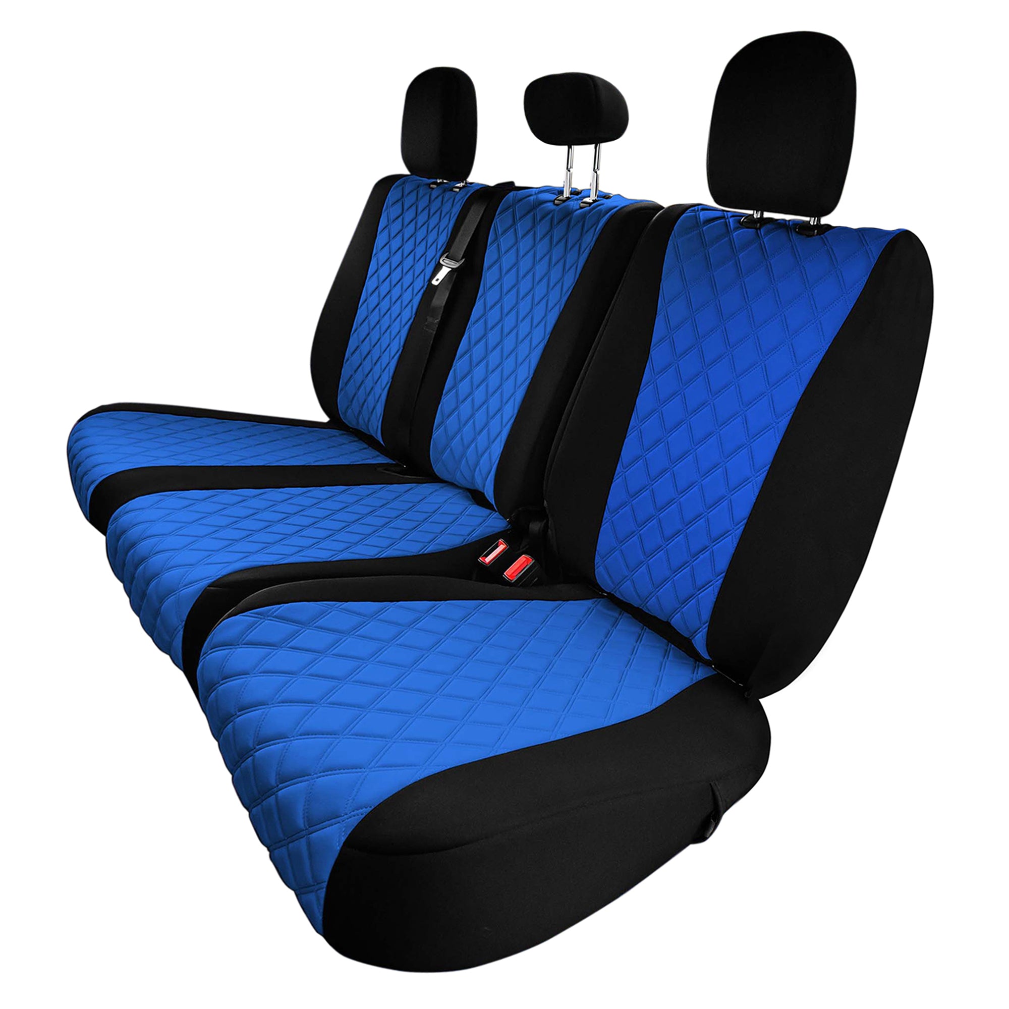 Ford F-150 2015-2024  - Ford F-250 F-350 F-450 2017-2022 - Rear Set Seat Covers - Blue Ultraflex Neoprene