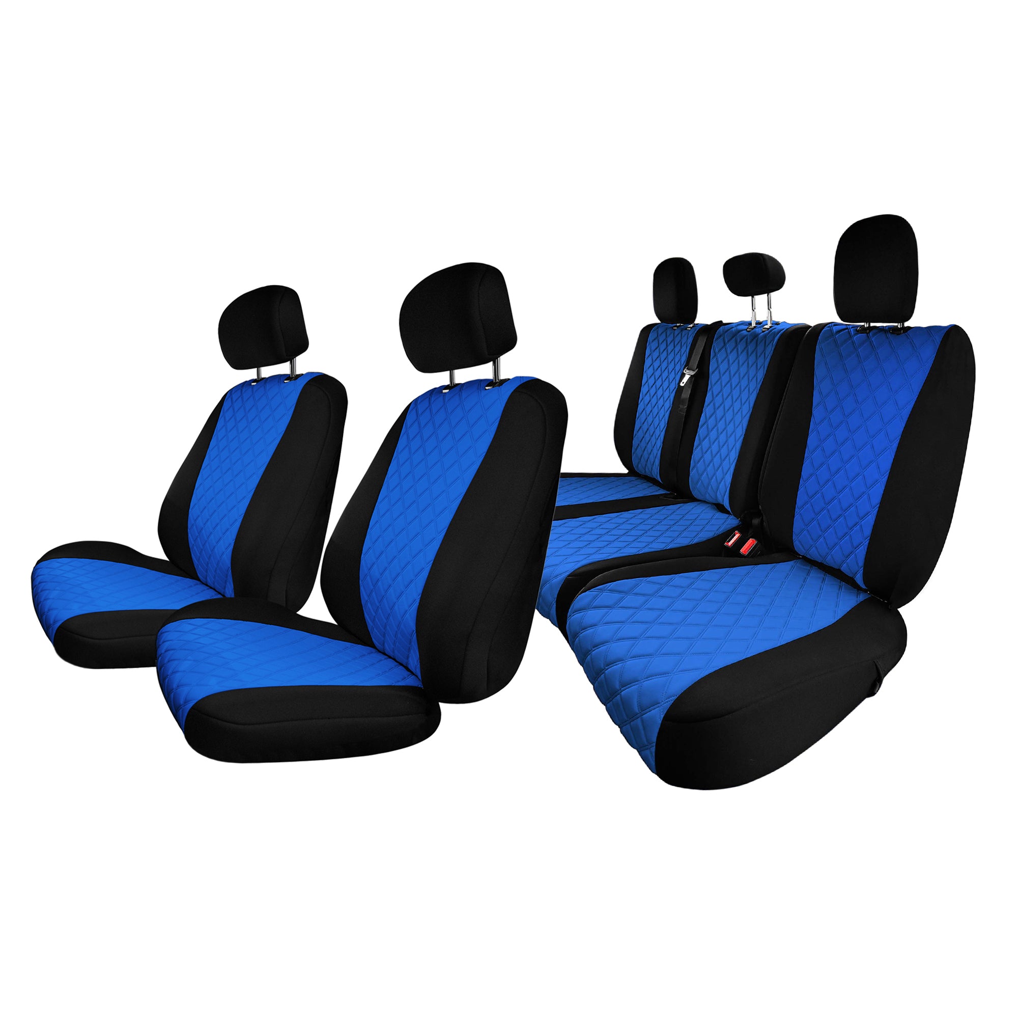 Ford F-150 2015-2024  - Ford F-250 F-350 F-450 2017-2022 - Full Set Seat Covers - Blue Ultraflex Neoprene