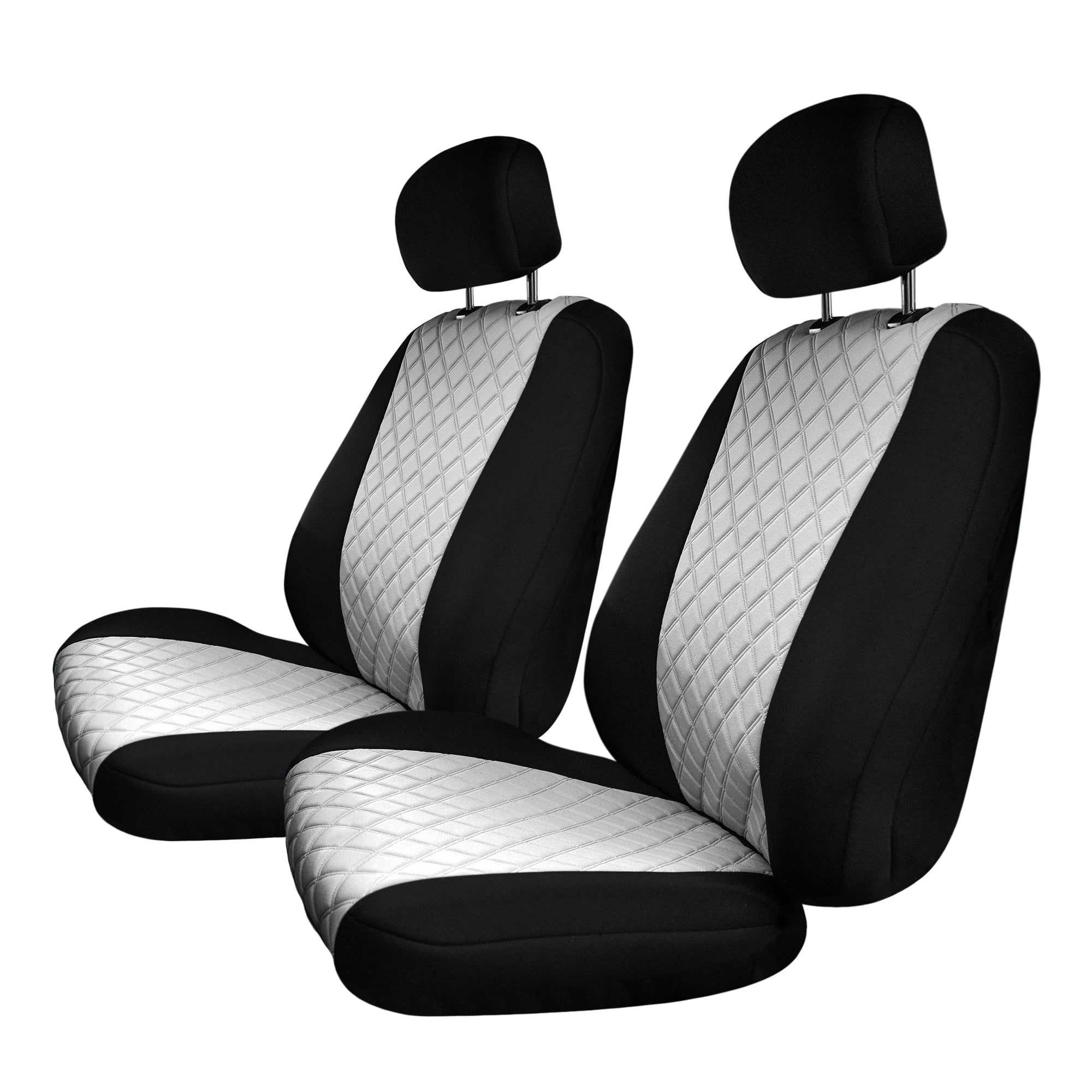 Ford F-150 2015-2024  - Ford F-250 F-350 F-450 2017-2022 - Front Set Seat Covers - Gray Ultraflex Neoprene