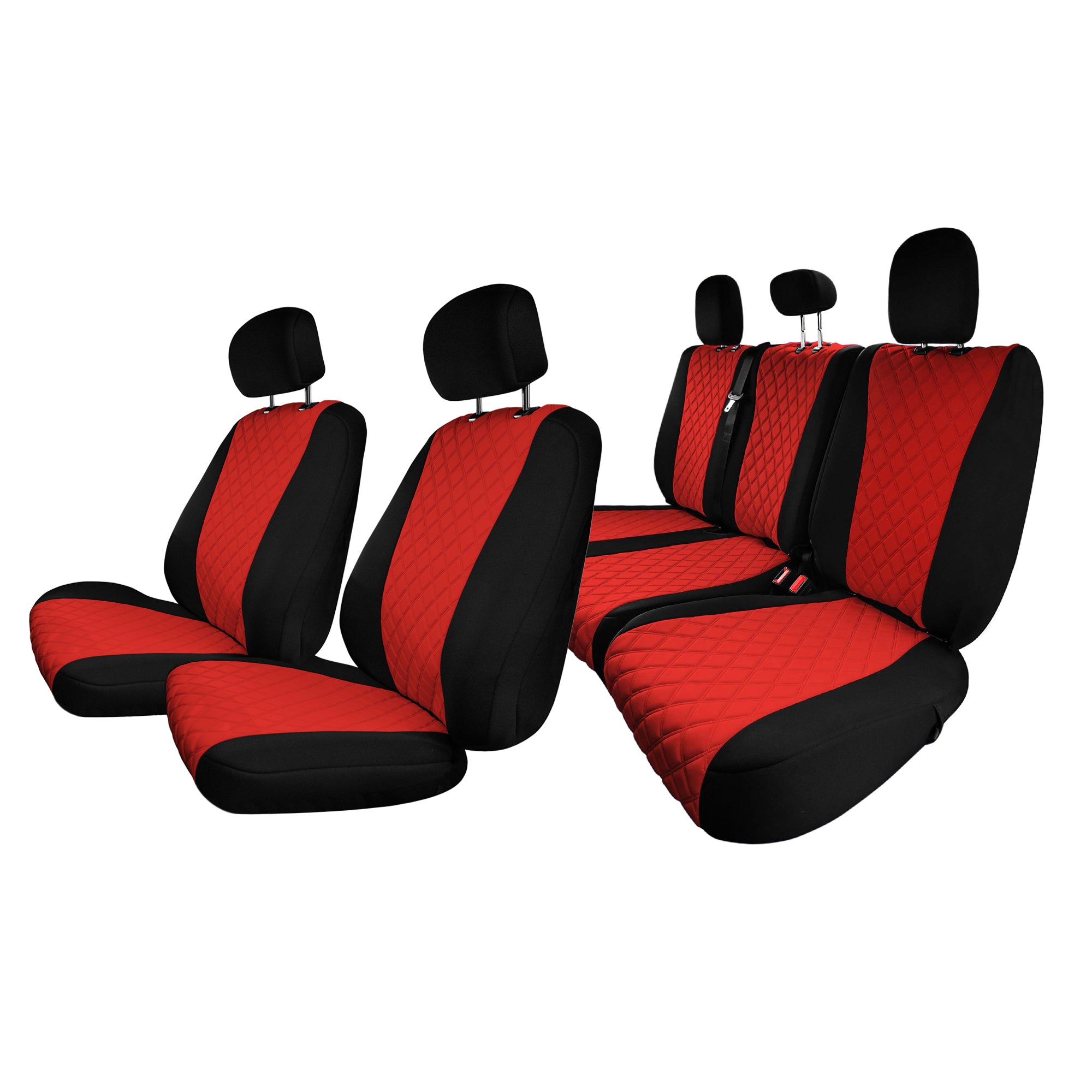 Ford F-150 2015-2024  - Ford F-250 F-350 F-450 2017-2022 - Full Set Seat Covers - Red Ultraflex Neoprene