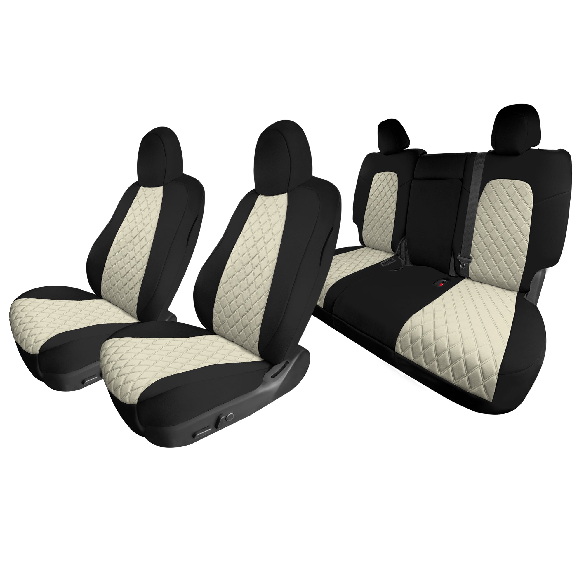 Tesla Model Y 2020 - 2024 - Full Set Seat Covers - Beige Ultraflex Neoprene