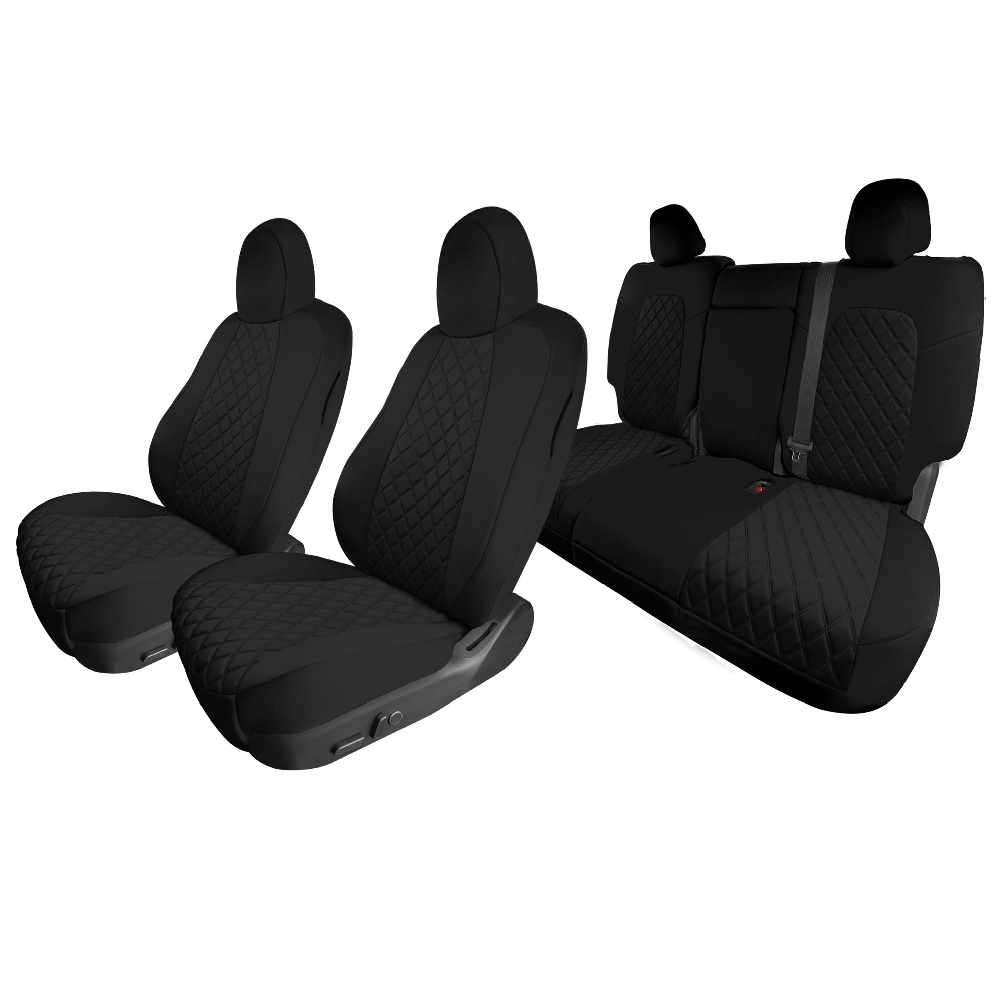 Tesla Model Y 2020-2024 - Full Set Seat Covers - Black Ultraflex Neoprene