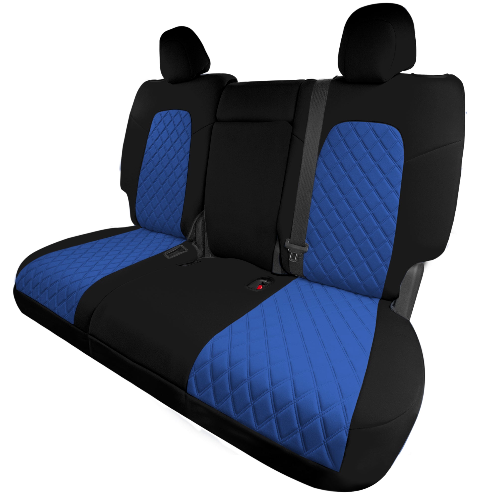 Tesla Model Y 2020 - 2024 -Rear Set Seat Covers - Blue Ultraflex Neoprene