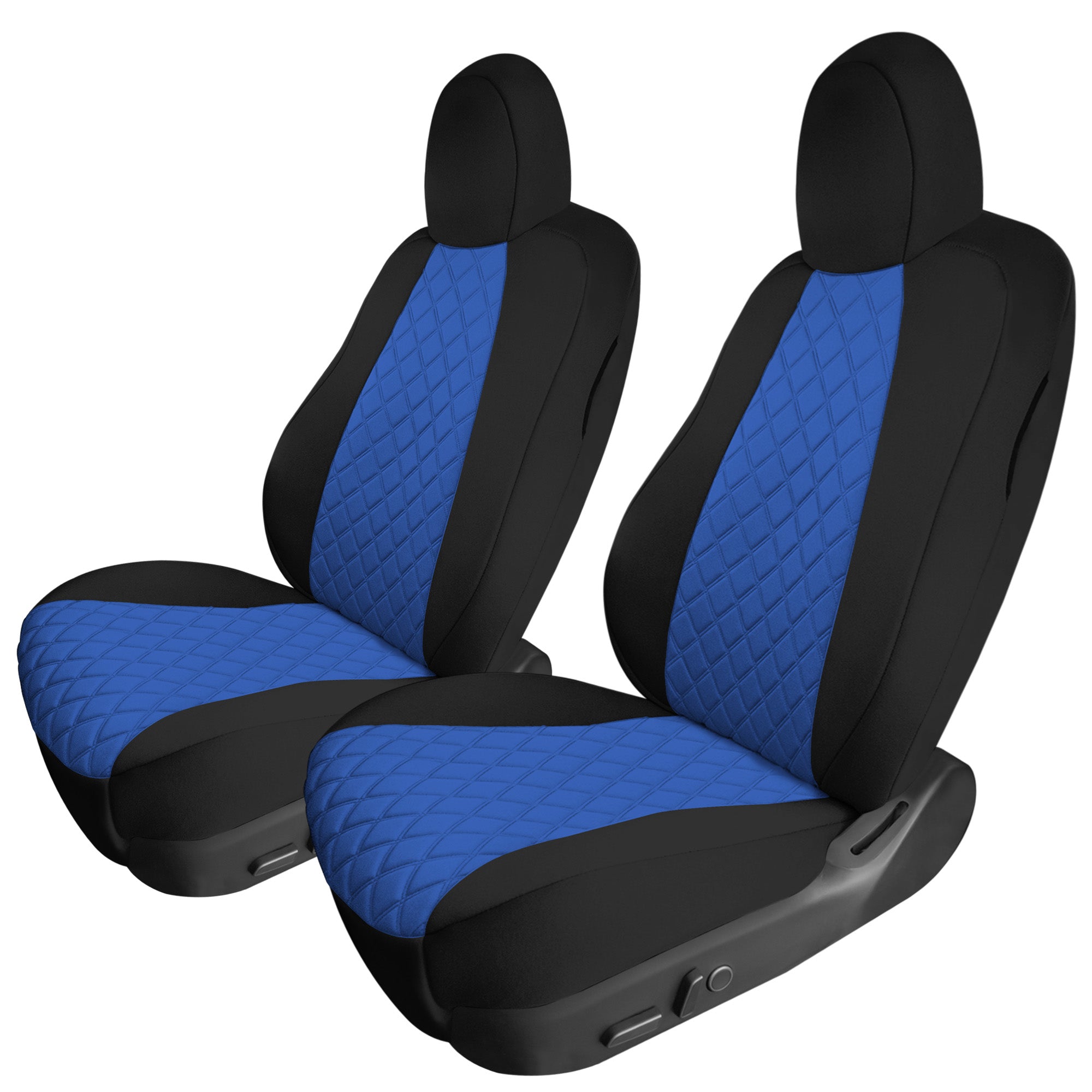 Tesla Model Y 2020-2024 - Front Set Seat Covers - Blue Ultraflex Neoprene