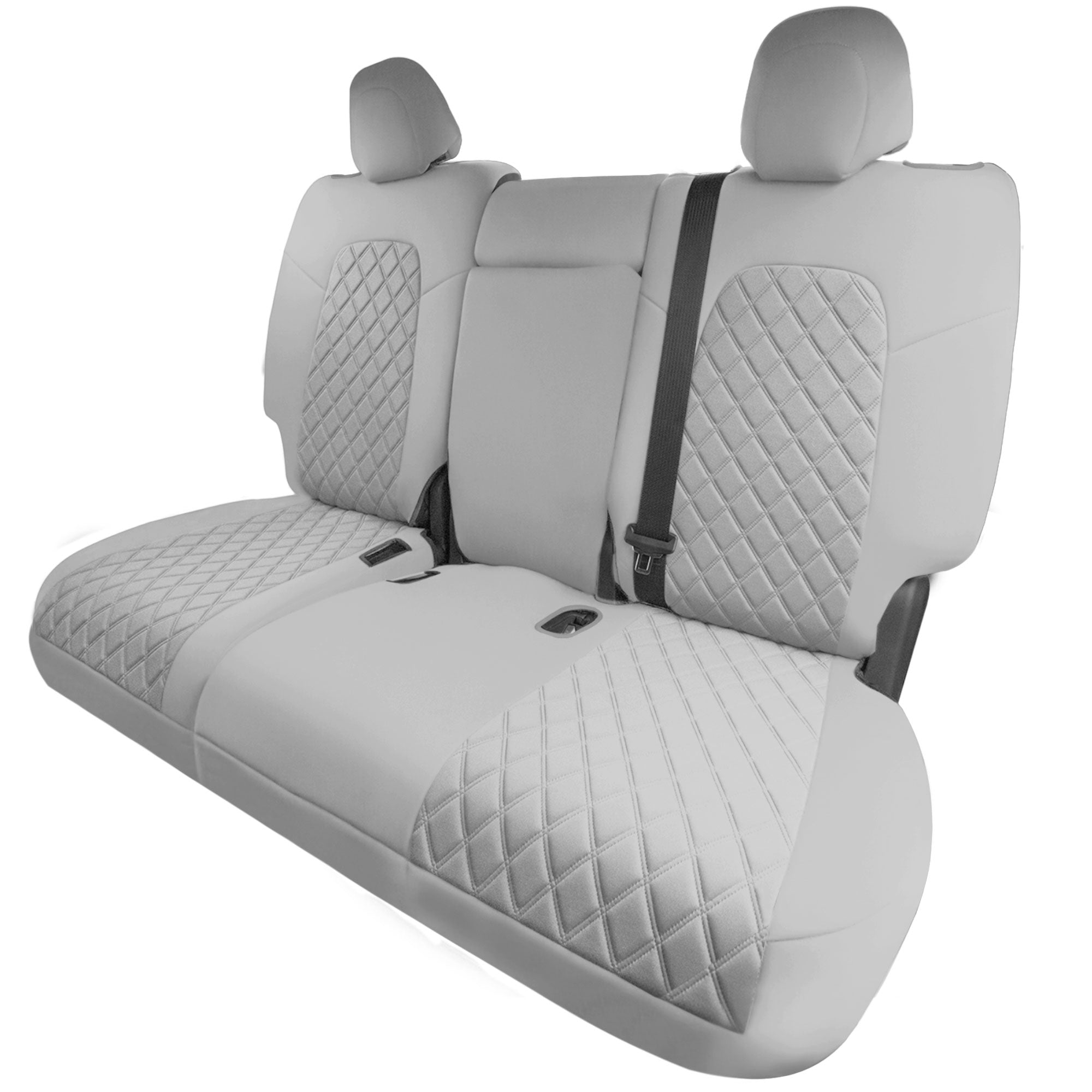Tesla Model Y 2020 - 2024 - Rear Set Seat Covers - Solid Gray Ultraflex Neoprene