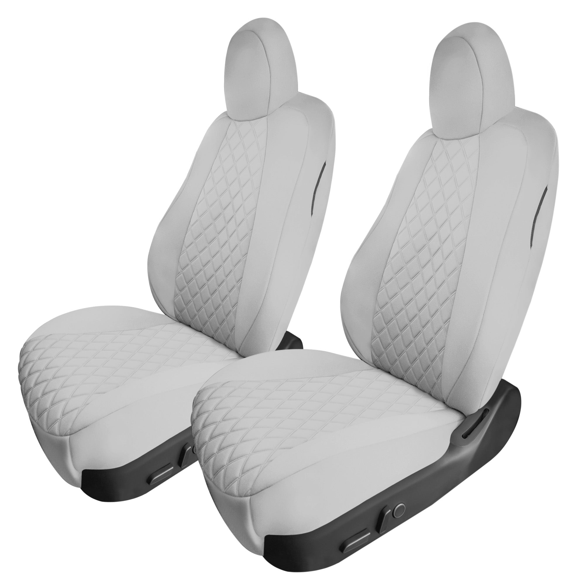 Tesla Model Y 2020 - 2022 - Front Set Seat Covers - Solid Gray Neoprene