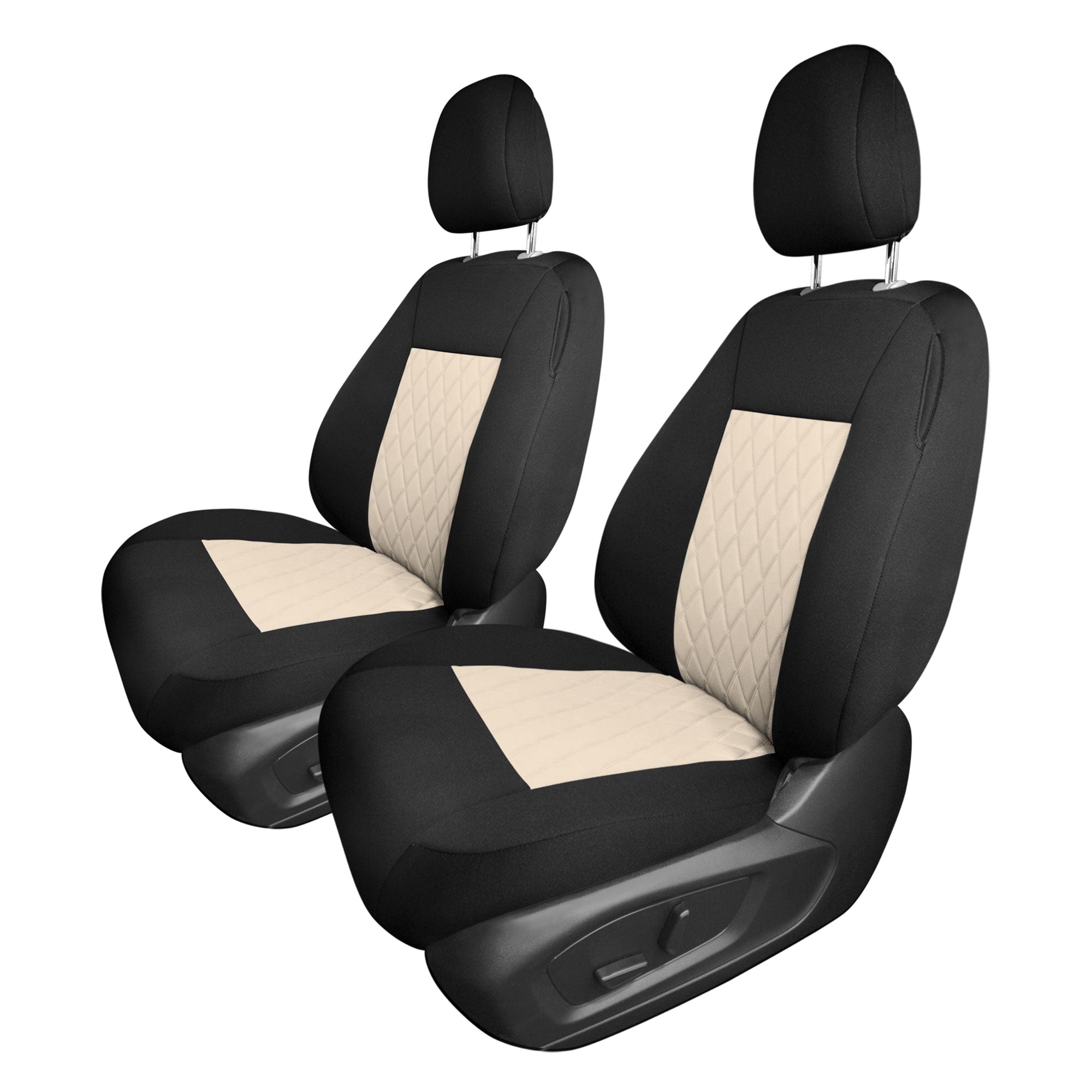 Ford Explorer Base 2020-2024  - Front Set Seat Covers  -  Beige Ultraflex Neoprene