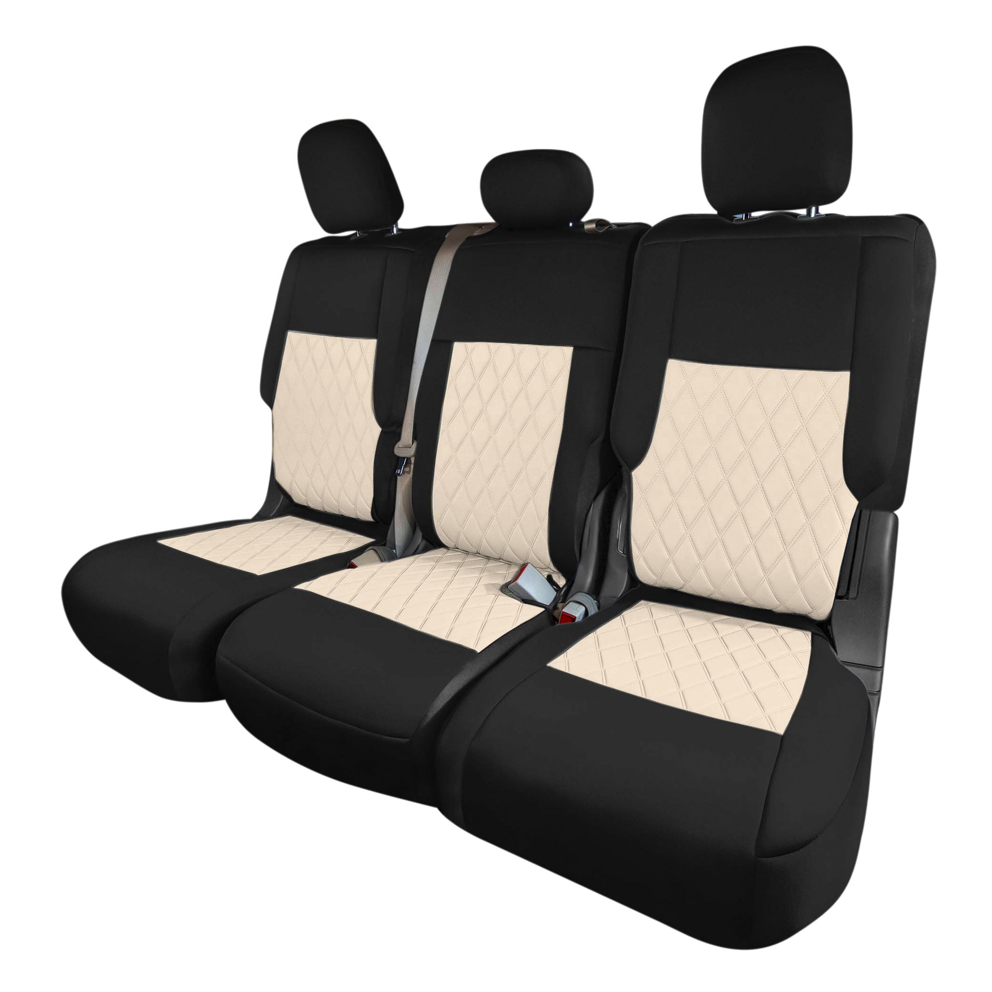 Ford Explorer Base 2020-2024  - 2nd Row Set Seat Covers  -  Beige Ultraflex Neoprene
