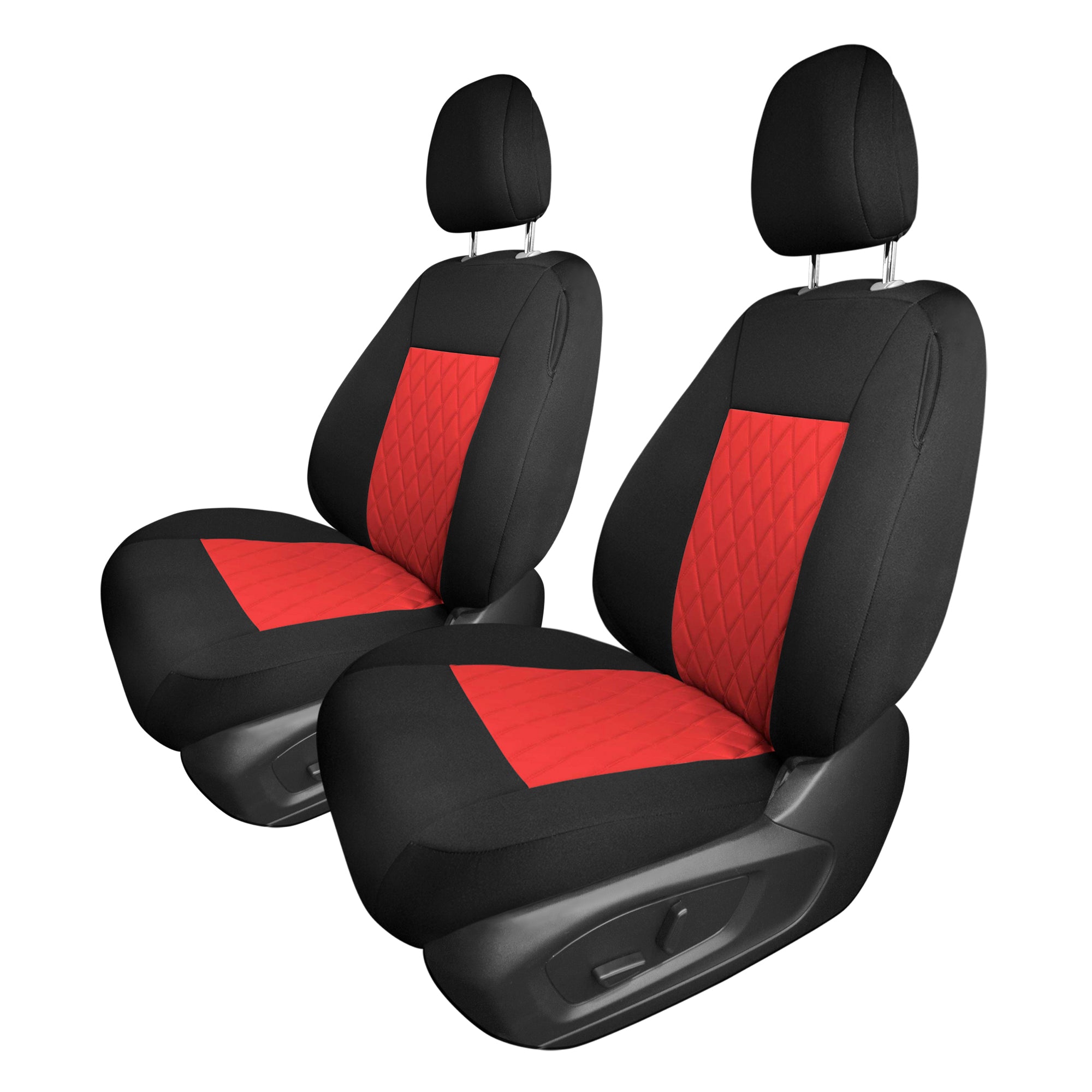 Ford Explorer Base 2020-2024  - Front Set Seat Covers  -  Red Ultraflex Neoprene