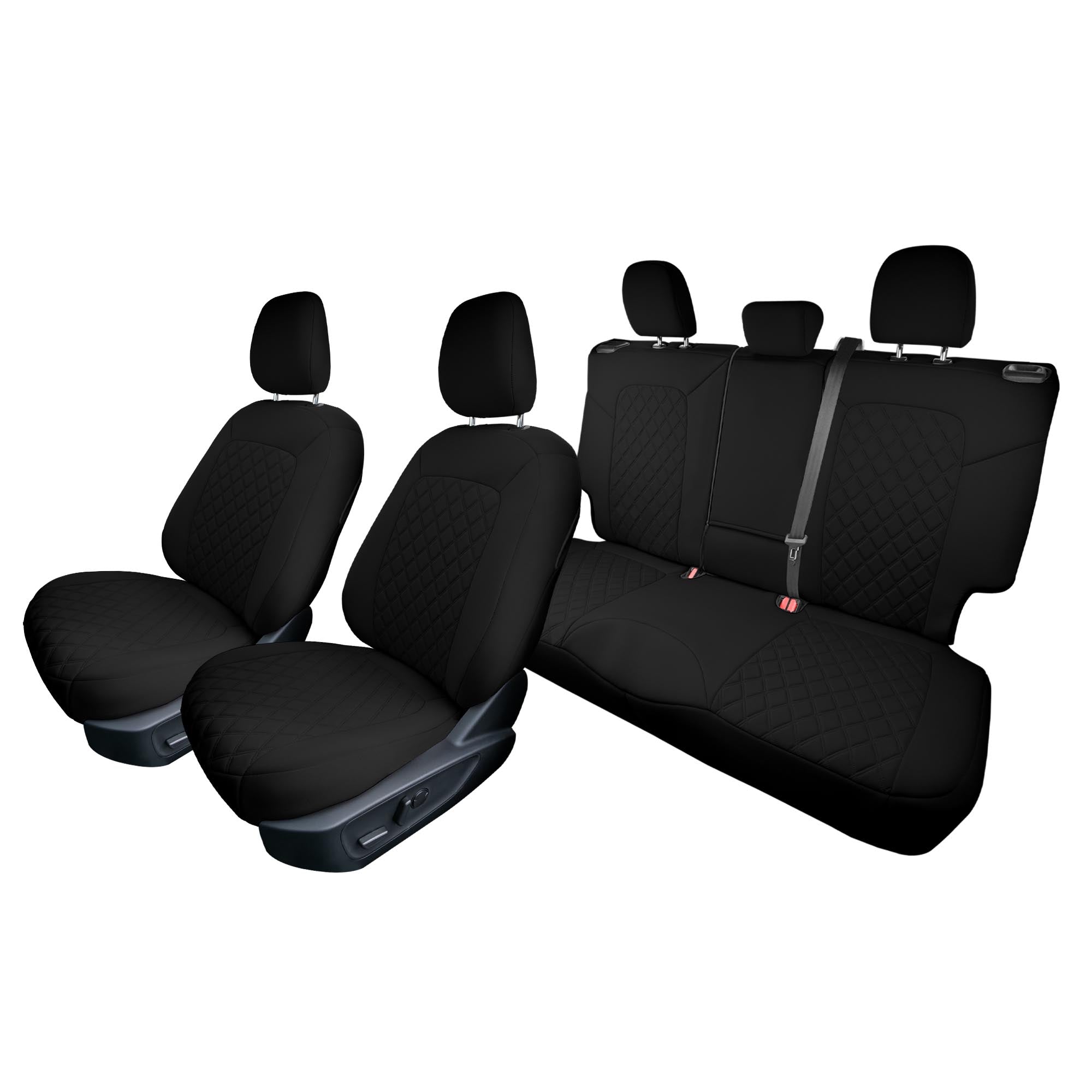 Ford Bronco Sport 2021-2024 - Full Set Seat Covers  -  Black Ultraflex Neoprene