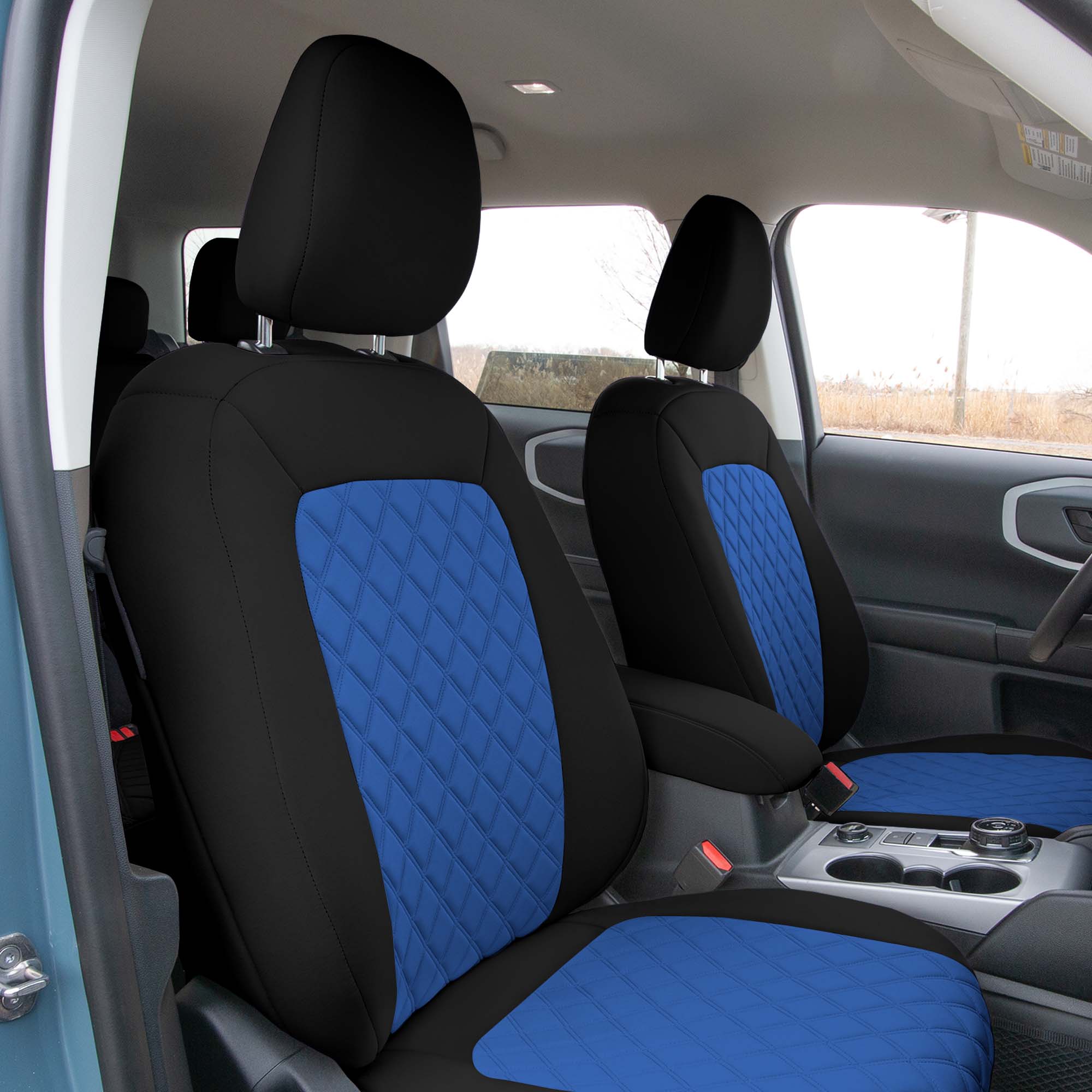 Ford Bronco Sport 2021-2024 - Full Set Seat Covers  -  Blue Ultraflex Neoprene