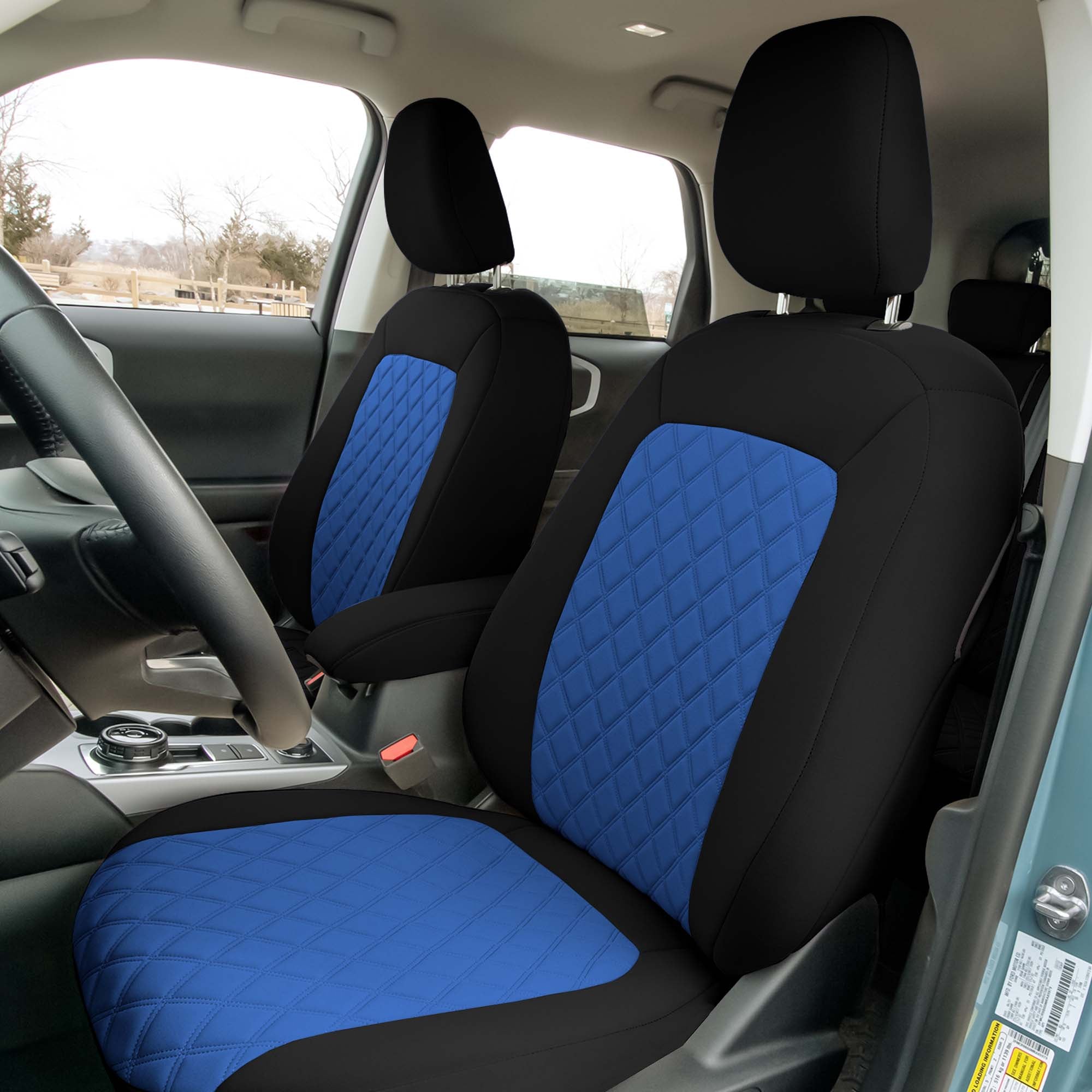 Ford Bronco Sport 2021-2024  - Front Set Seat Covers  -  Blue Ultraflex Neoprene
