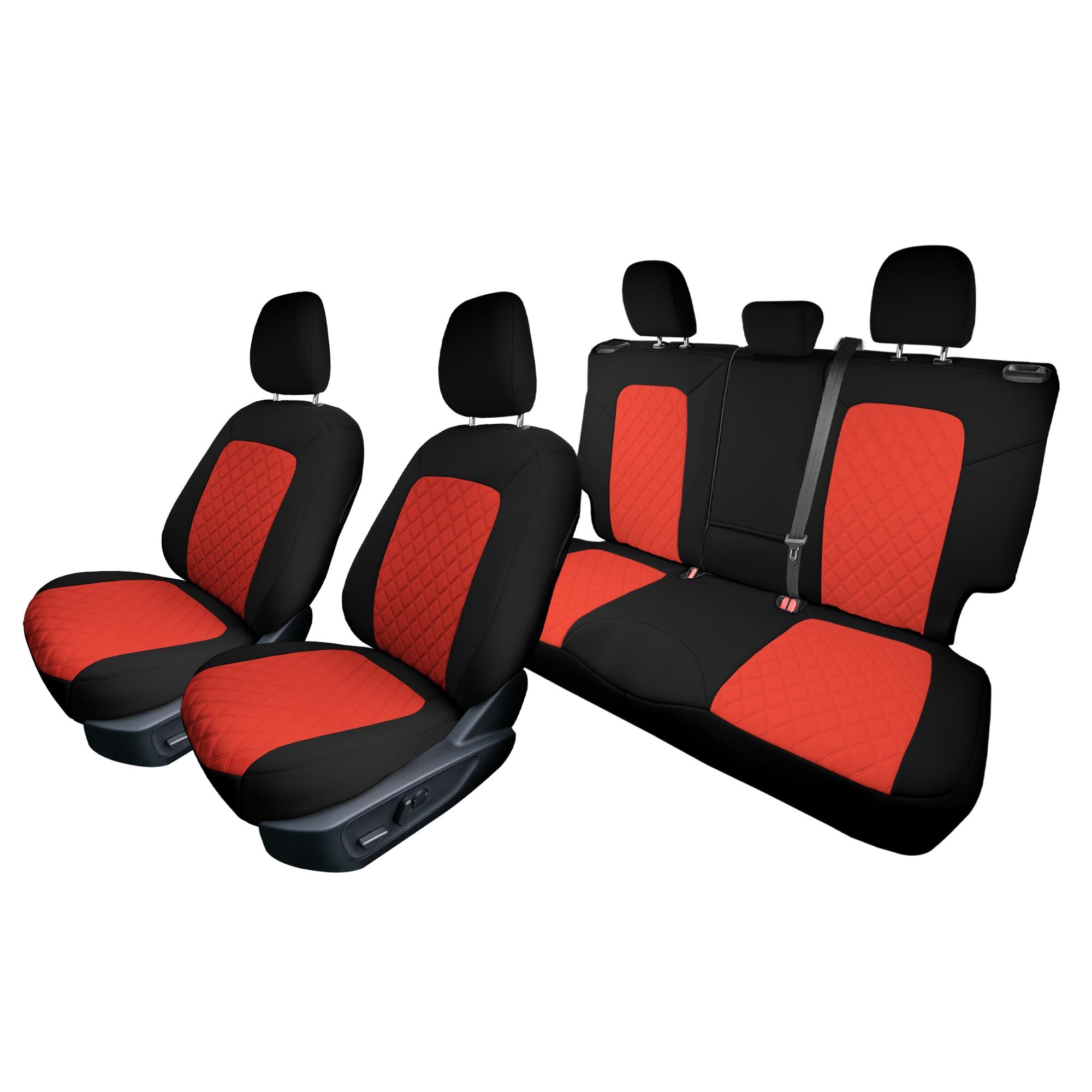 Ford Bronco Sport 2021-2024 - Full Set Seat Covers  -  Red Ultraflex Neoprene