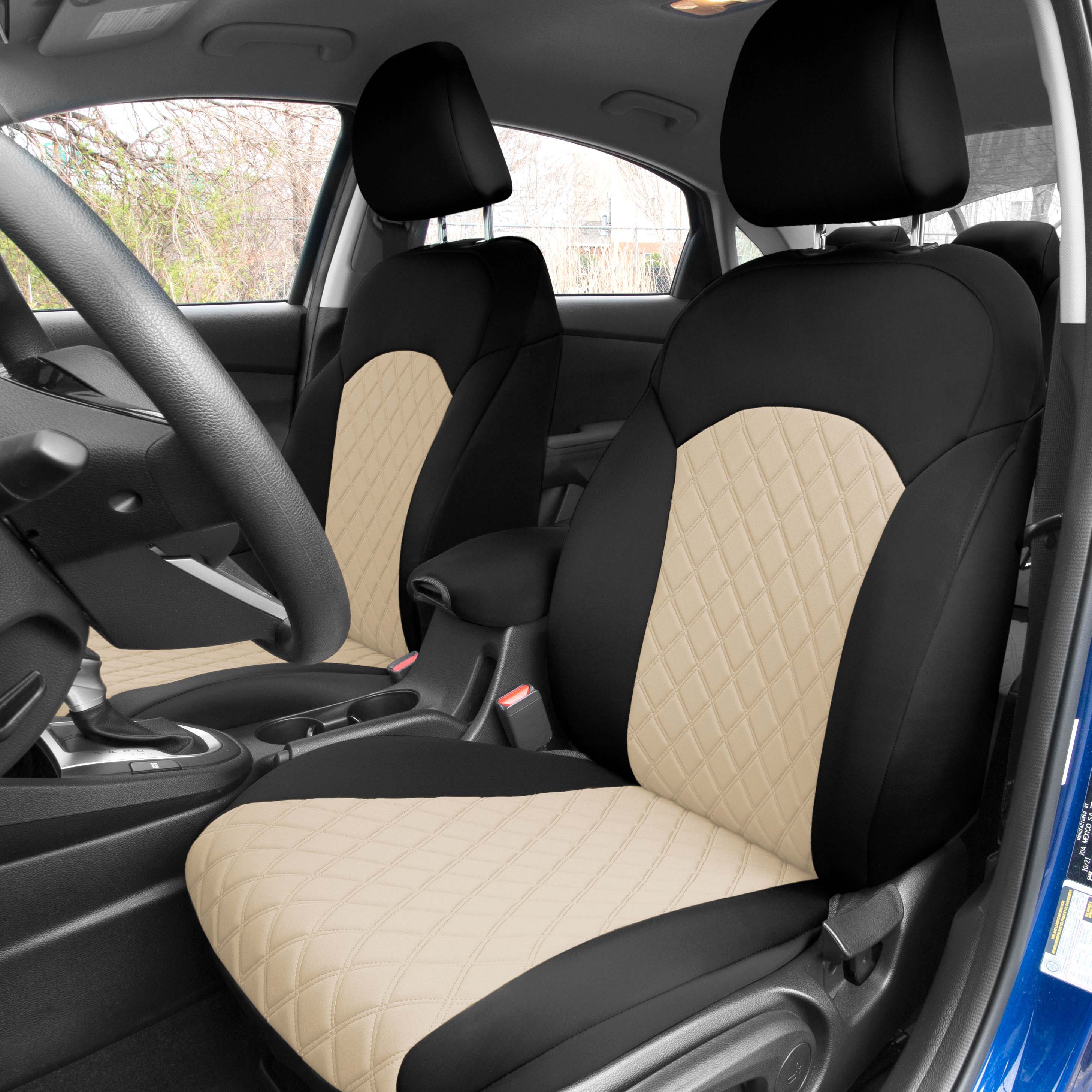 KIA Forte 2019-2024  - Front Set Seat Covers - Beige Ultraflex Neoprene