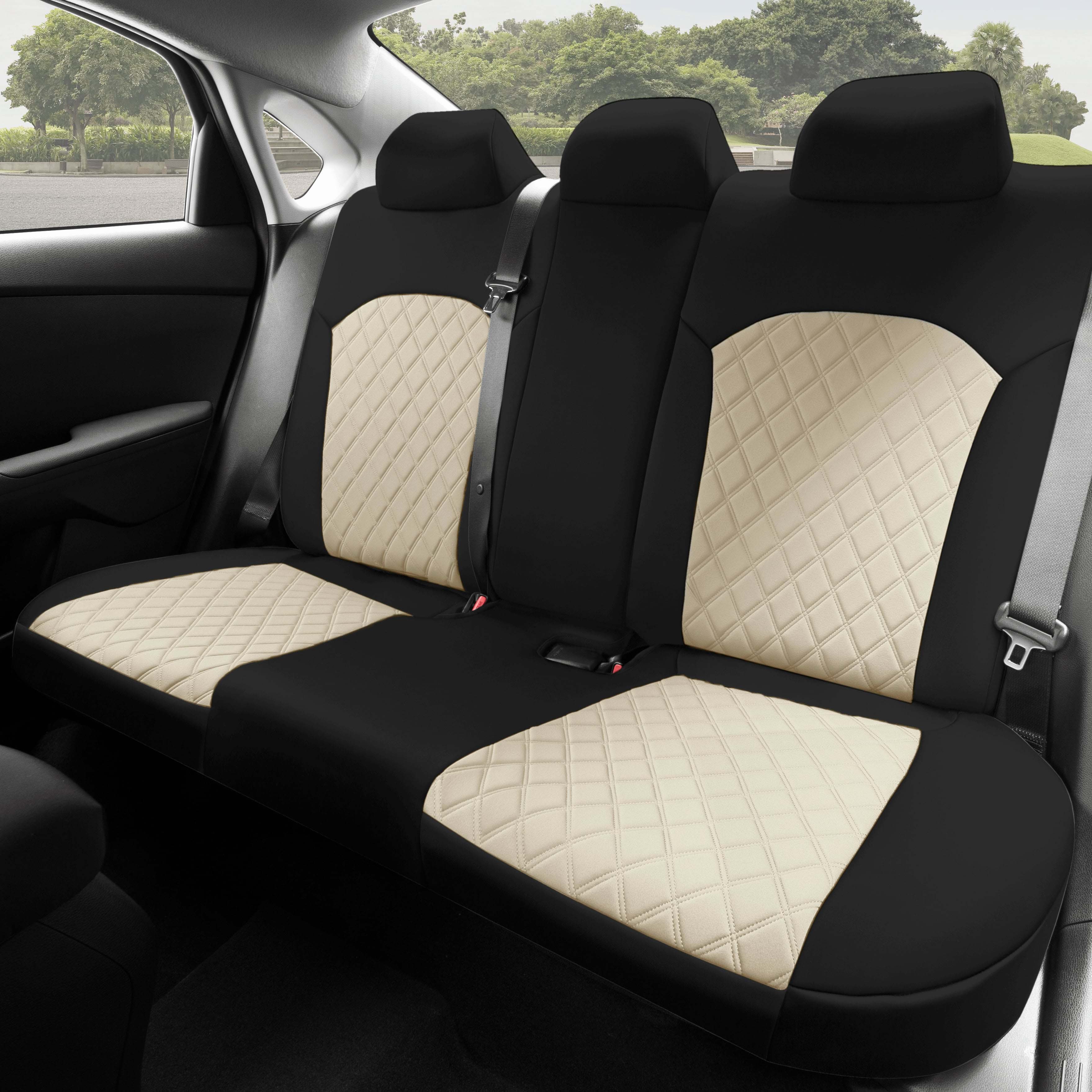 KIA Forte 2019-2024 FE | LXS - Rear Set Seat Covers - Beige Ultraflex Neoprene
